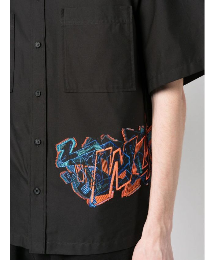 Off-White o1gr1nt1124 Graf Coupe' Summer S/S Shirt in Black Size US XS / EU 42 / 0 - 4 Thumbnail