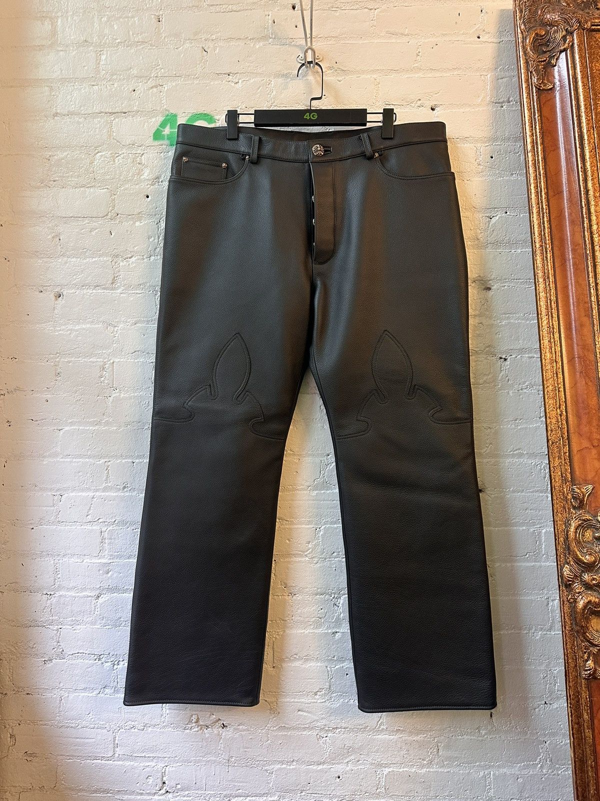 Chrome Hearts Chrome Hearts NEW sz 40 XXXL LEATHER Jeans Size US 40 / EU 56 - 3 Thumbnail