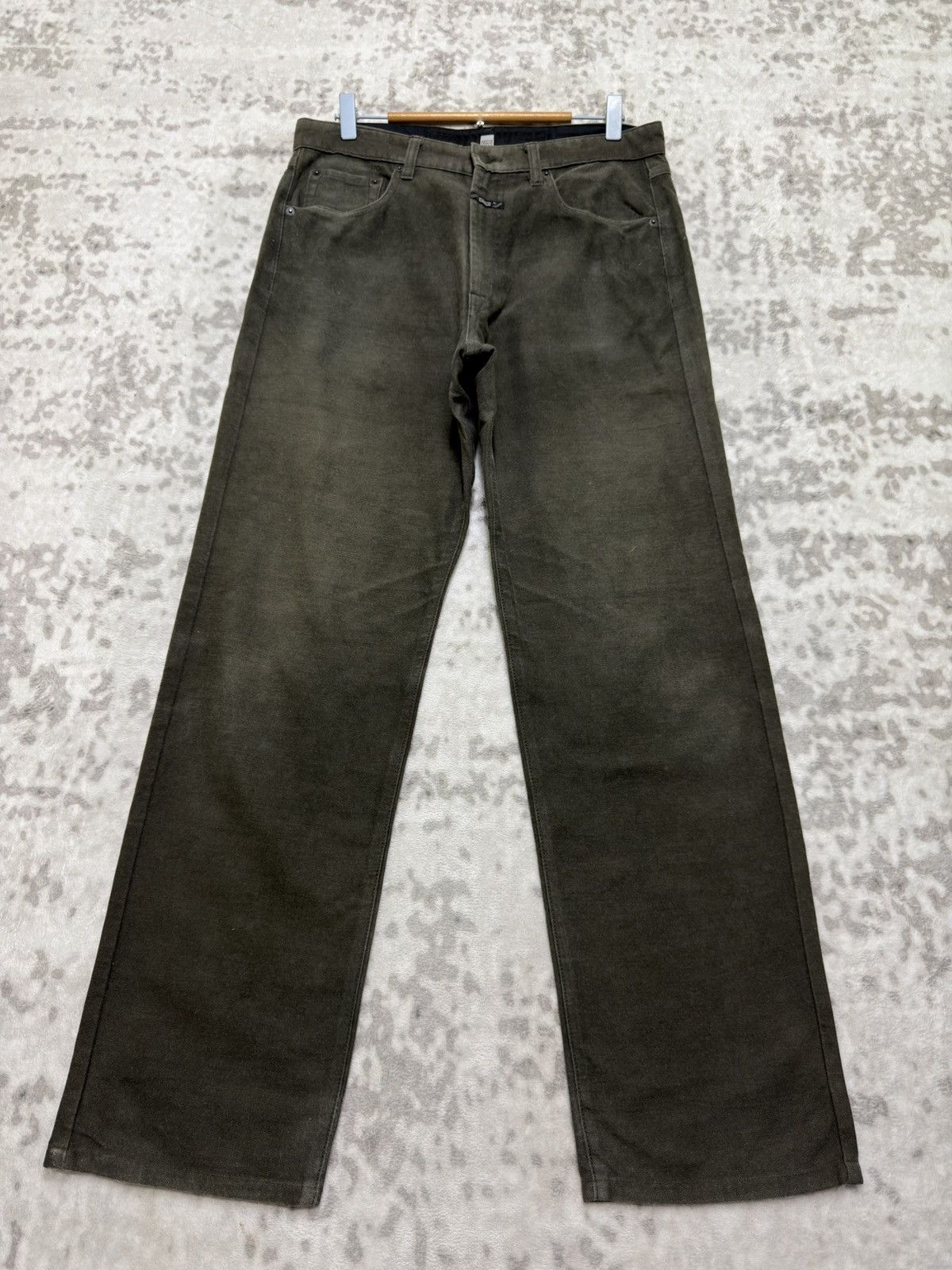 Marithe + Francois Girbaud Marithe Francois Girbaud Archive Green Wool Straight Loose Size US 31 - 1 Thumbnail