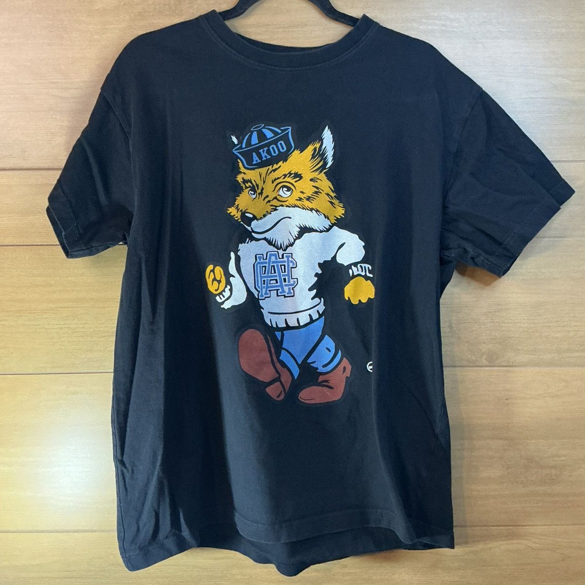 AKOO AKOO Graphic T Shirt Fox Logo Streetwear Men’s XL Black Tee Size US XL / EU 56 / 4 - 2 Thumbnail