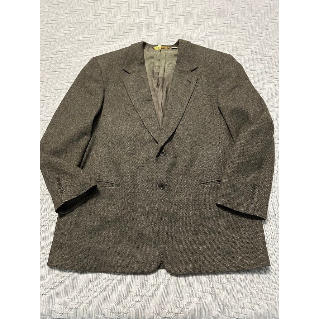 Donna Karan Donna Karan brown tweed cashmere two button blazer size 46R Size 46R - 1 Thumbnail