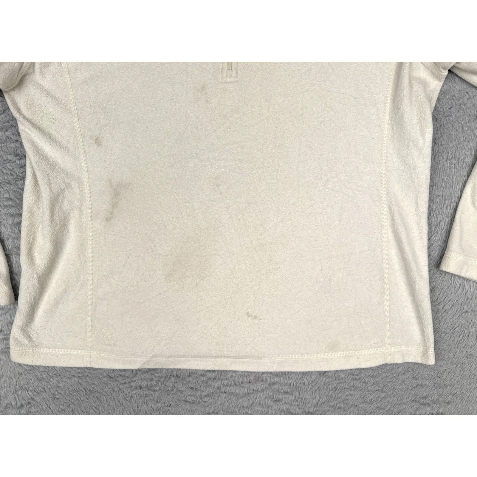 Patagonia Patagonia Sweater Womens XL White 1/4 Zip Mock Neck Fleece Pullover Top Size XL / US 12-14 / IT 48-50 - 5 Thumbnail