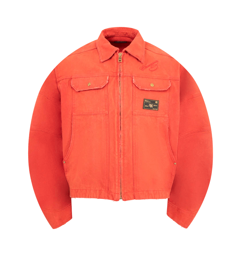Willy Chavarria o1h1sh11225 Stockton Work Jacket in Red Size US M / EU 48-50 / 2 - 1 Thumbnail