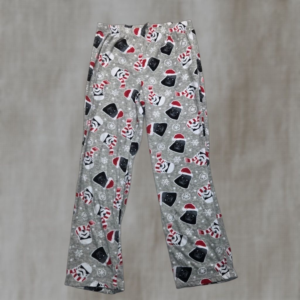 Star Wars Star Wars Pajama Pants Men M Gray Flannel Darth Vader Stormtroopers Holiday Xmas 90s Size US 31 - 1 Thumbnail