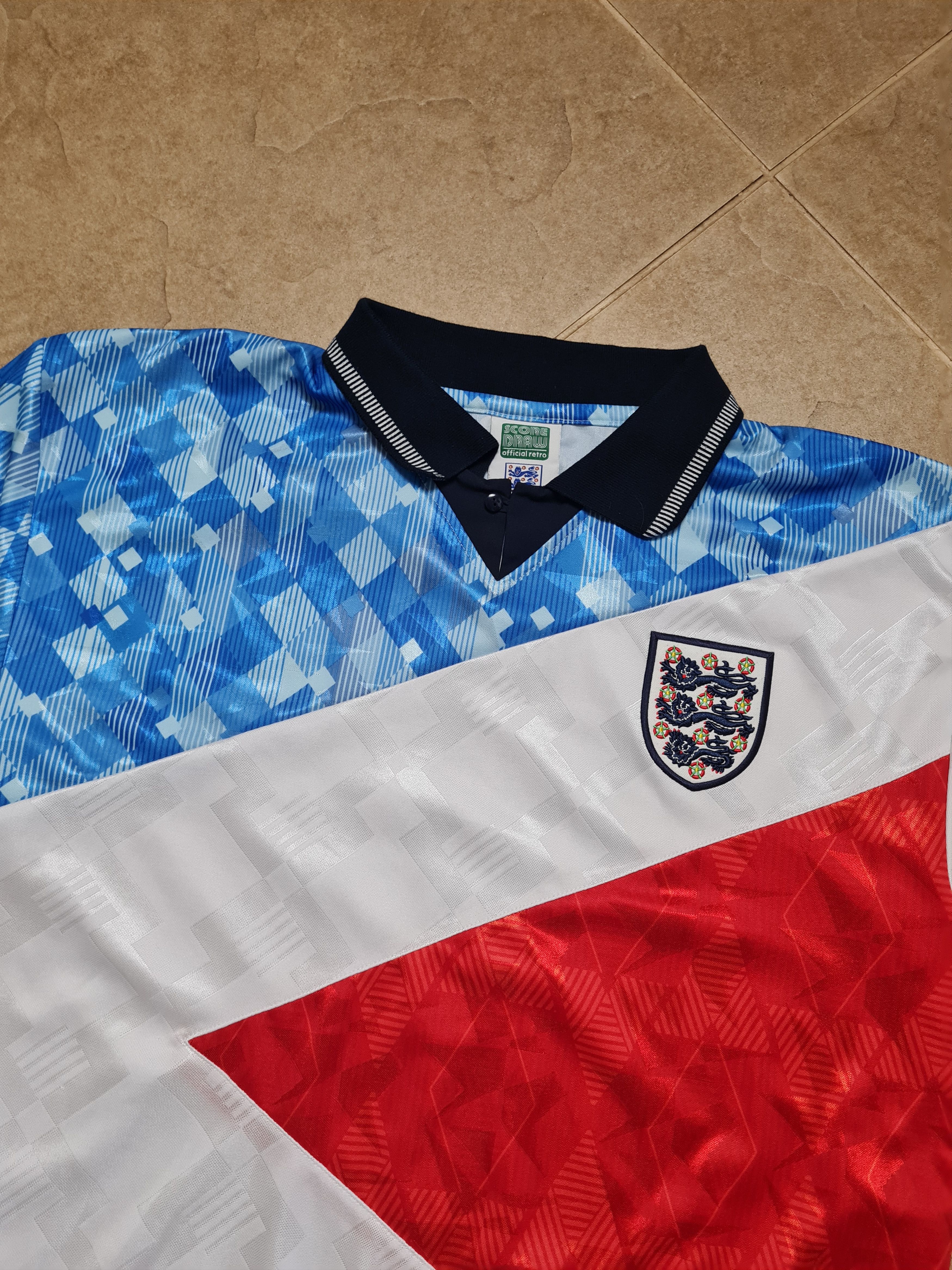 Other England Retro Remake Special Football Jersey Score Draw Size US L / EU 52-54 / 3 - 10 Thumbnail