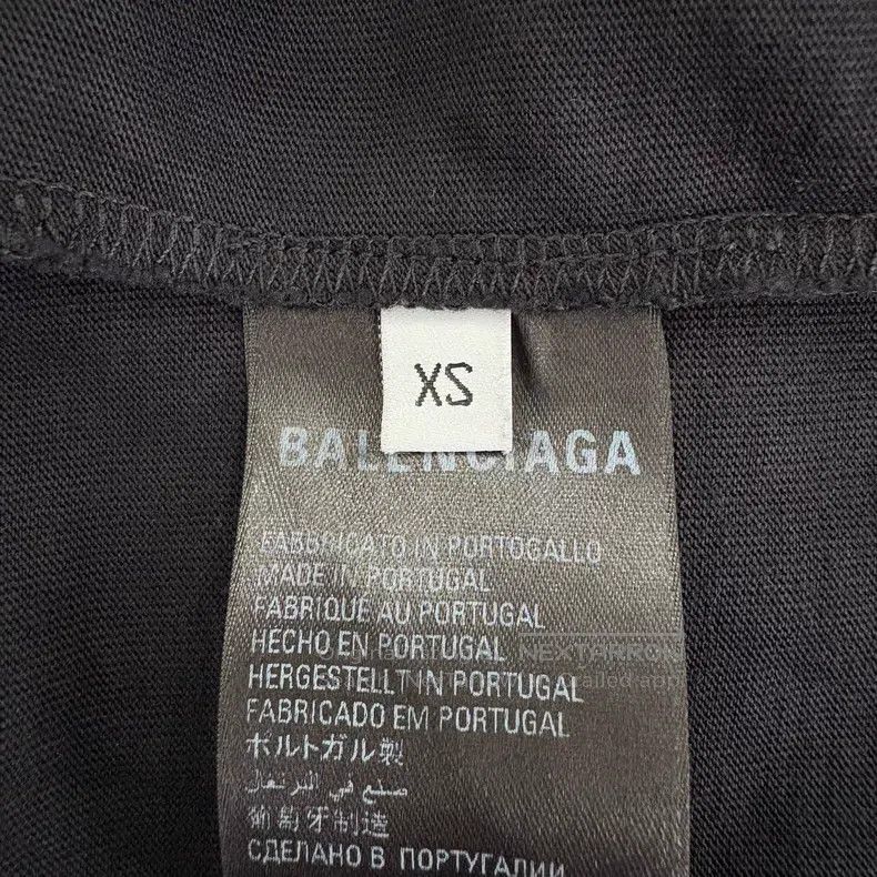 Balenciaga Balenciaga Tape遮挡 Wave Logo Round Neck Short Sleeve T-Shir Size US XS / EU 42 / 0 - 5 Thumbnail