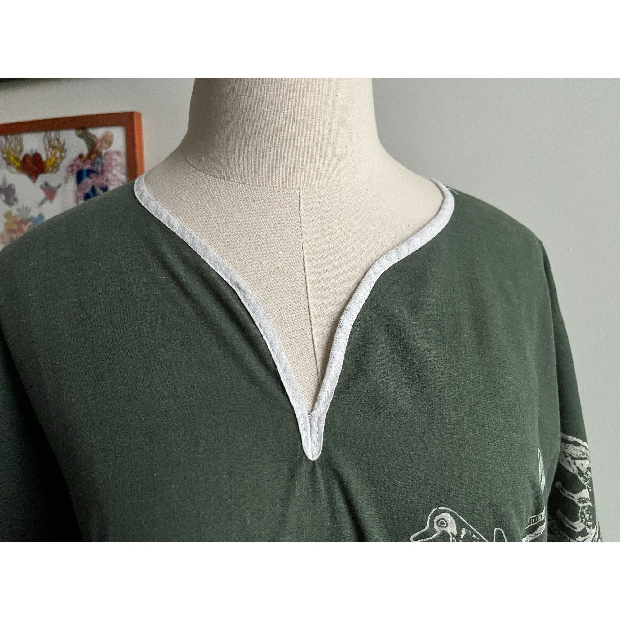 Vintage 90s vintage tee tunic Martinique flower island shirt 1990s Size US XL / EU 56 / 4 - 4 Thumbnail