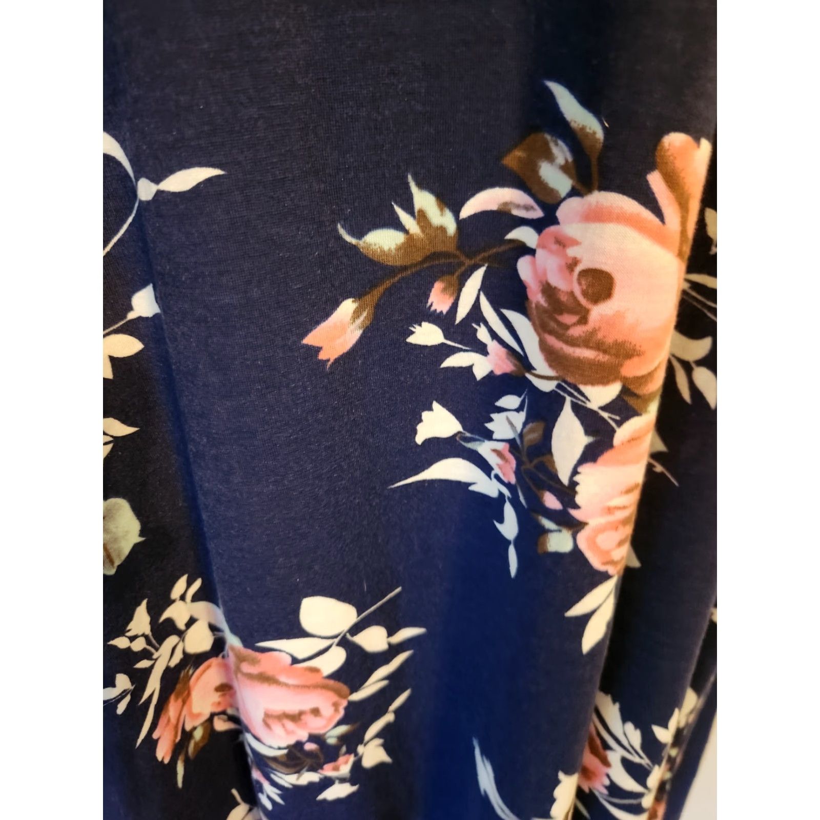 Bell NWT Nemidor Floral Midi Dress Bell Sleeve Ruffle Plus Size 26 Blue Womens Size 4XL / US 24-26 - 2 Thumbnail