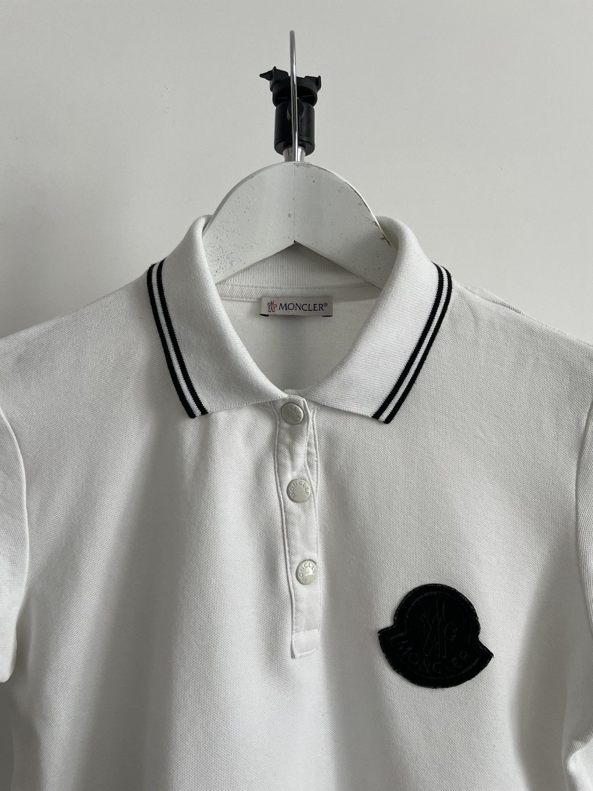 Moncler Moncler Maglia Polo Manica Corta Shirt White Size XS / US 0-2 / IT 36-38 - 2 Thumbnail