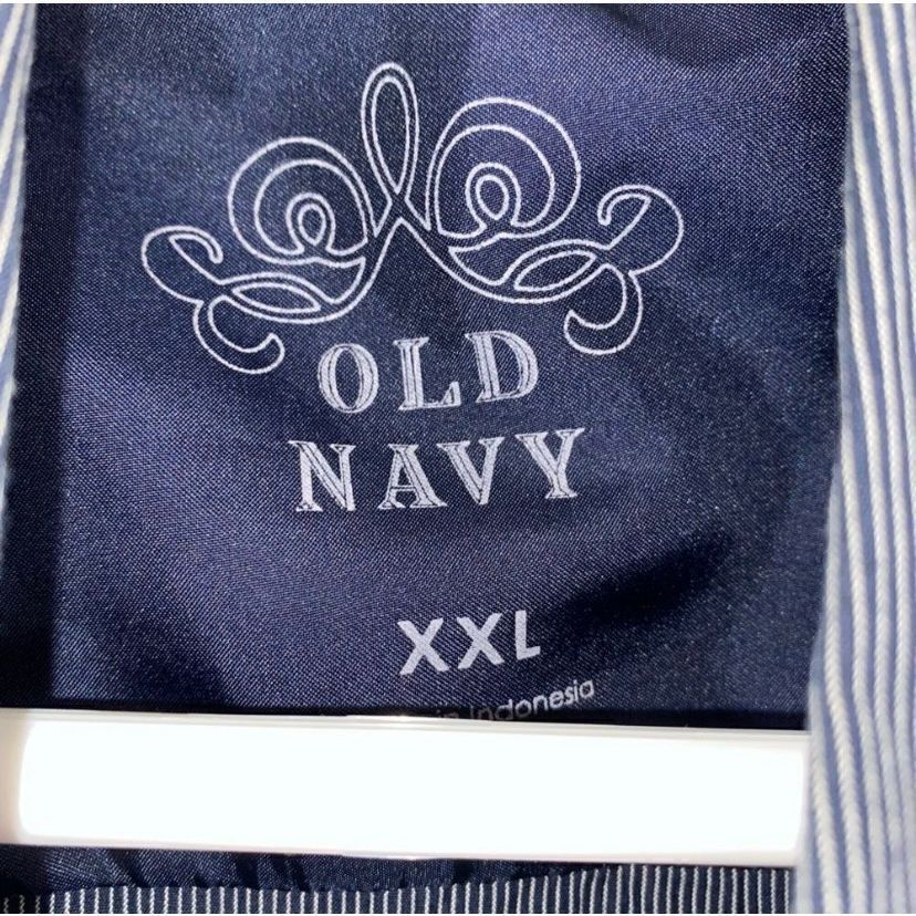 Old Navy Old Navy men XXL button down stripe dress shirt navy blue & Size US XXL / EU 58 / 5 - 6 Thumbnail