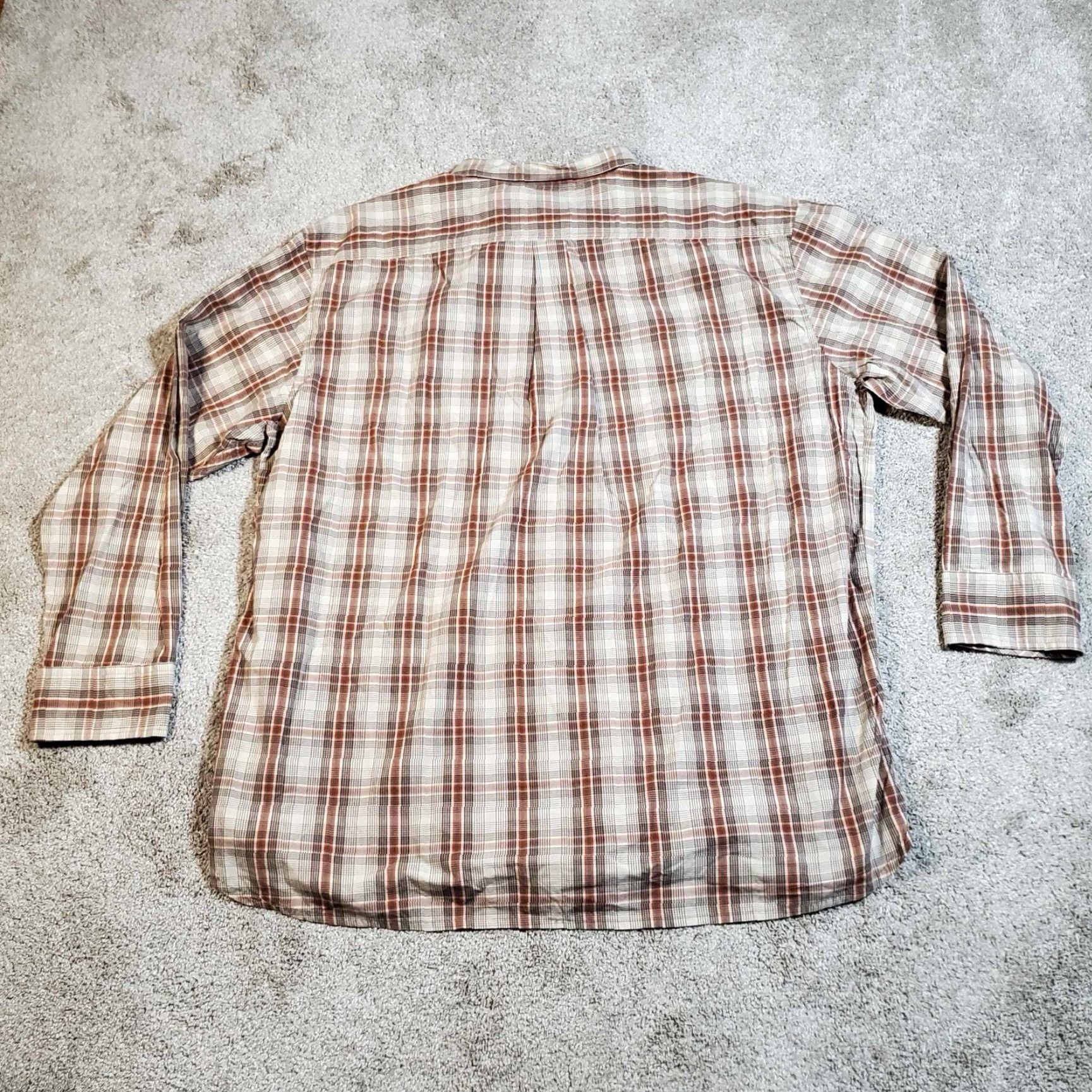 Timberland VINTAGE Timberland Button-Up Shirt Mens Long Sleeve Bombay Orange NWT Plaid XL /TG Size US XL / EU 56 / 4 - 3 Thumbnail