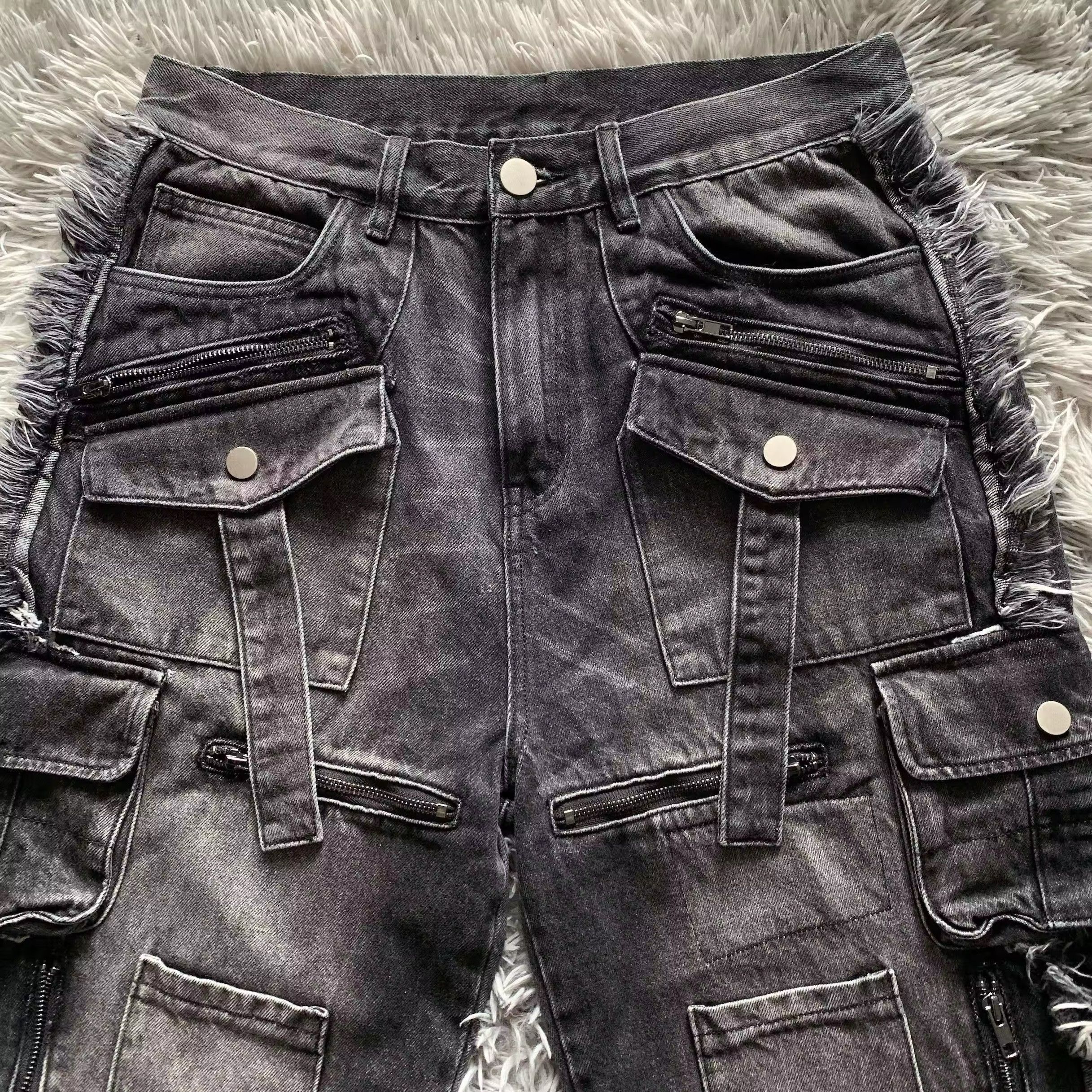 Japanese Brand × Jean Multi-Pocket Baggy Washed Jean Size US 34 / EU 50 - 3 Thumbnail