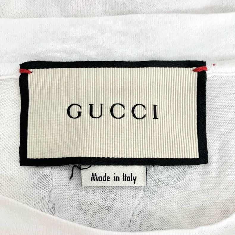 Gucci Gucci Logo letter printed round-neck white destructive styl Size US XS / EU 42 / 0 - 6 Thumbnail