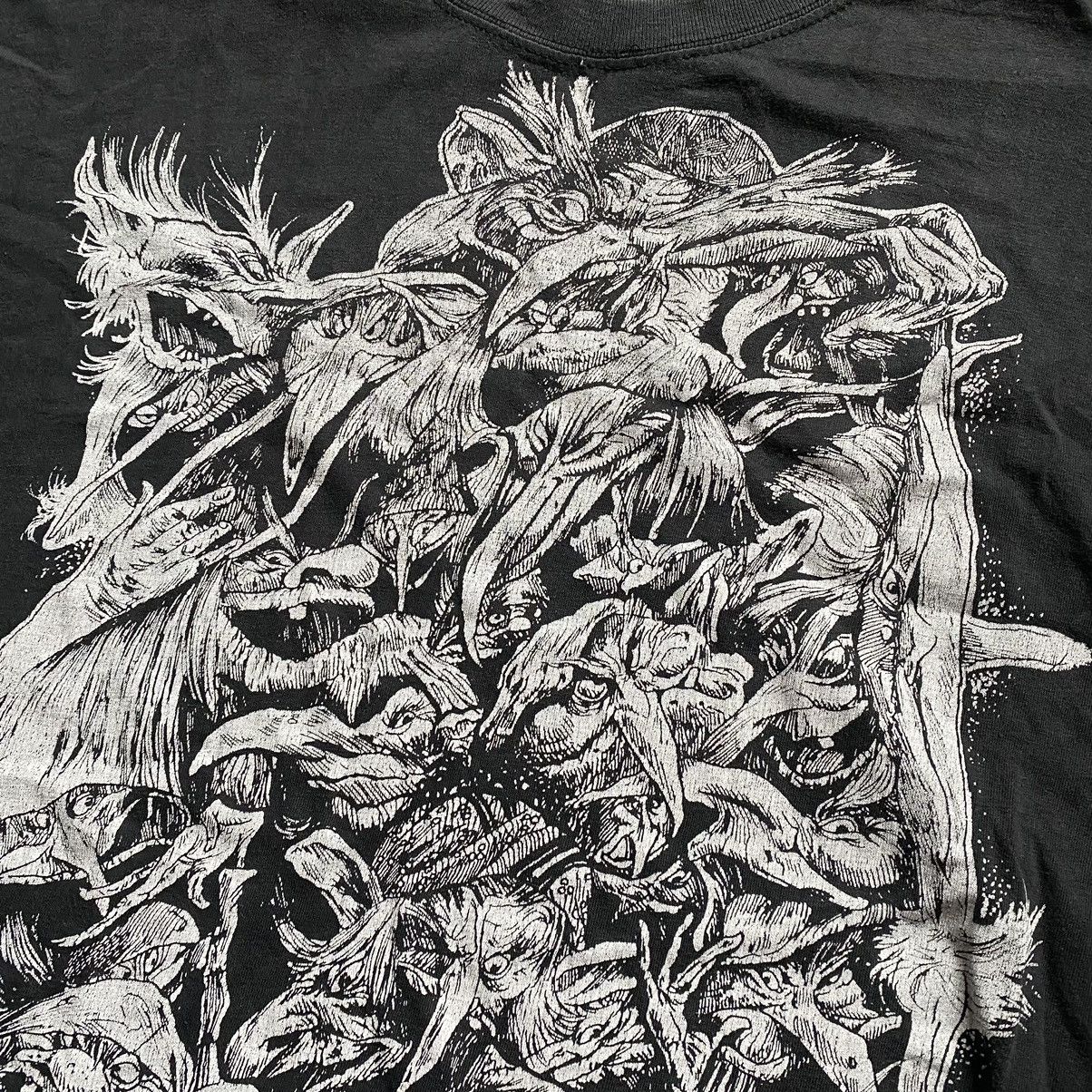 Vintage VERY RARE MUSHROOMS CREEPY FACES 90s VISUAL TRIP T SHIRT Size US L / EU 52-54 / 3 - 5 Thumbnail