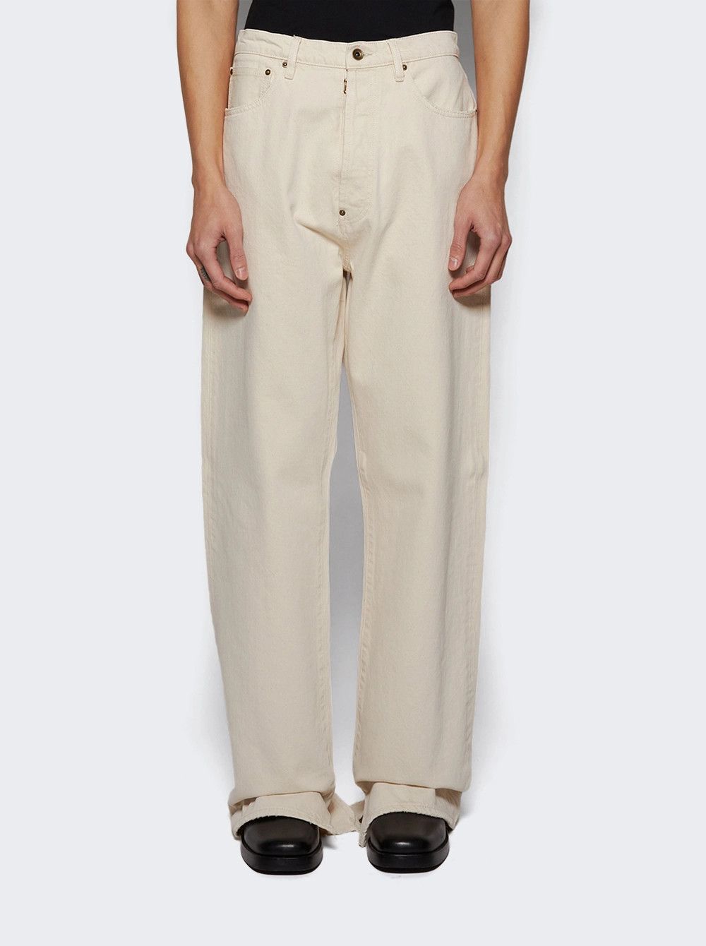 Maison Margiela Maison Margiela Buckle Jeans - Ecru Size US 29 - 3 Thumbnail