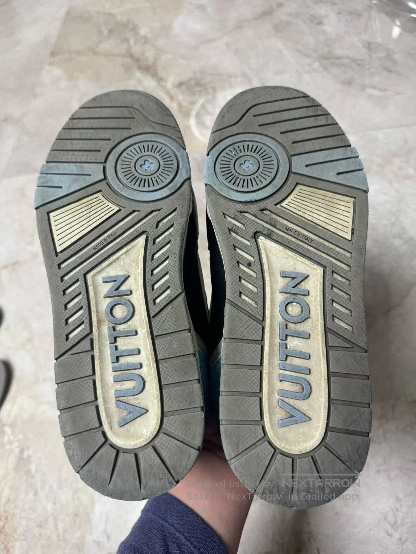 Louis Vuitton louis vuitton trainer black blue athletic shoes. Size US 8 / EU 41 - 4 Thumbnail