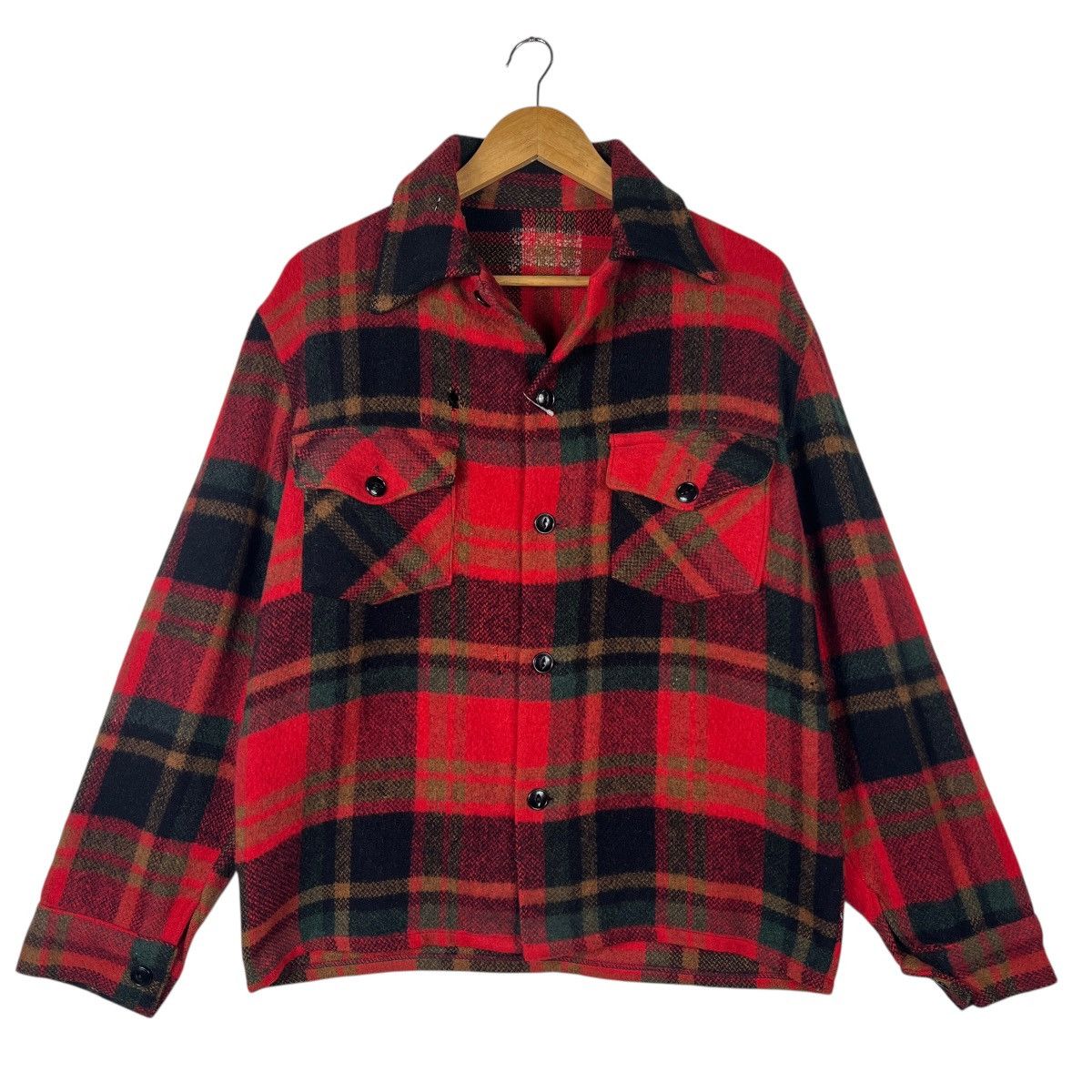 Vintage 50s Vintage wool plaid cpo shirt Jacket Size US M / EU 48-50 / 2 - 1 Thumbnail
