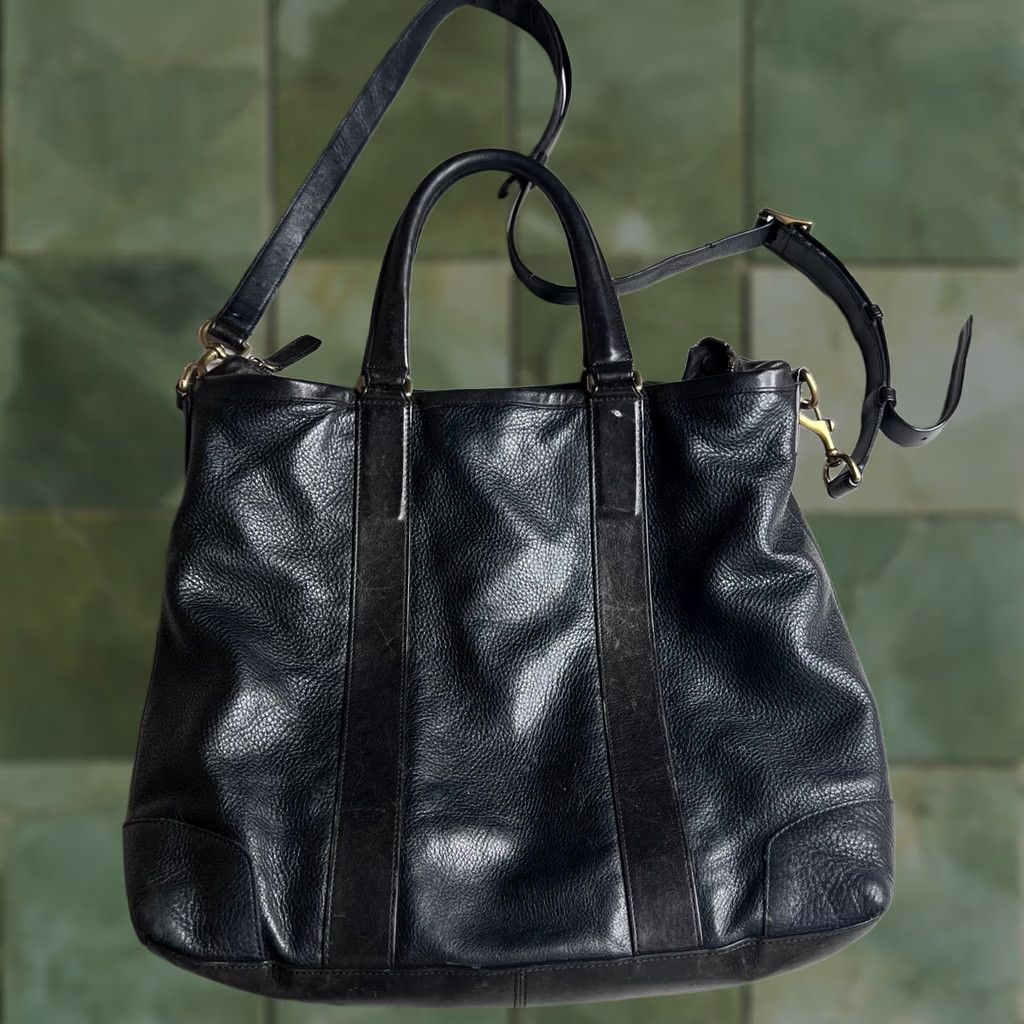 Coach Coach Bleecker Legacy Tote Black Leather Crossbody Womens Large Bag 70477 Size ONE SIZE - 1 Thumbnail