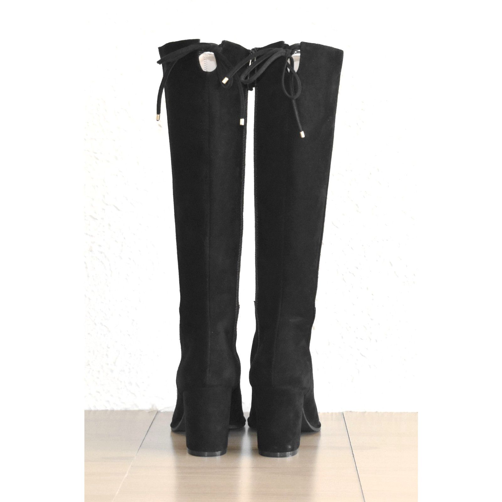 Stuart Weitzman STUART WEITZMAN Black Suede Side Zipper Boots Size 7 B Size US 7 / IT 37 - 8 Thumbnail
