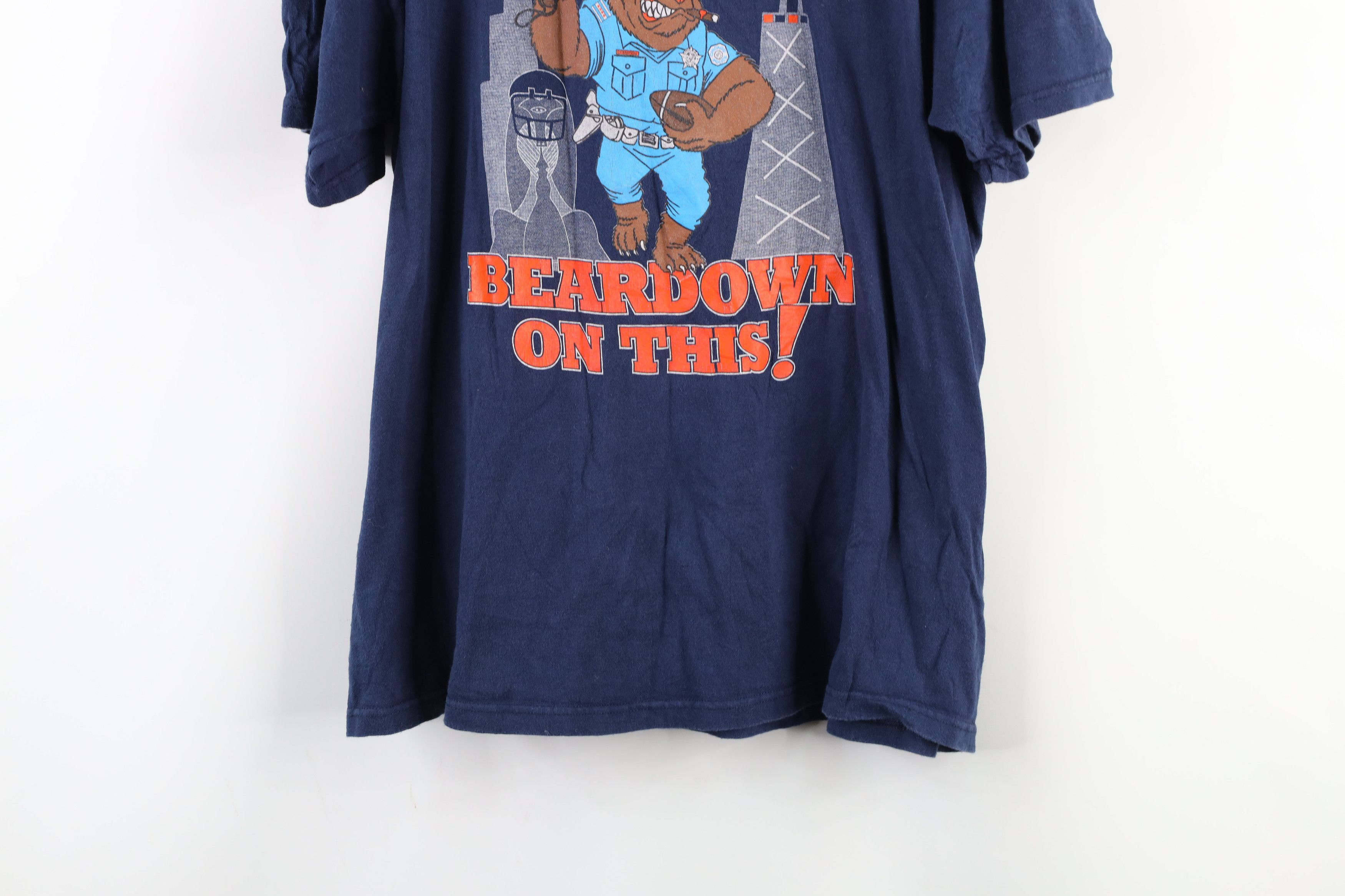 Vintage Vintage Police Chicago Bears Football T-Shirt Blue Cotton Size US XXL / EU 58 / 5 - 3 Thumbnail