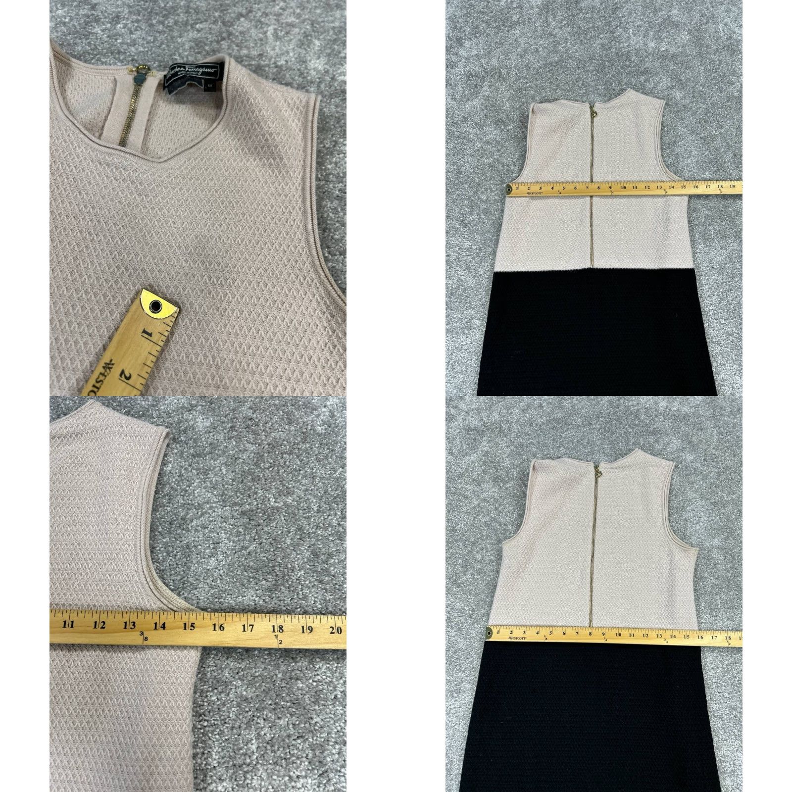 Salvatore Ferragamo Salvatore Ferragamo Dress Womens M Black Pink Bodycon Knee Length Sleeveless Round Neck Zip Vintage No Size M / US 6-8 / IT 42-44 - 8 Thumbnail