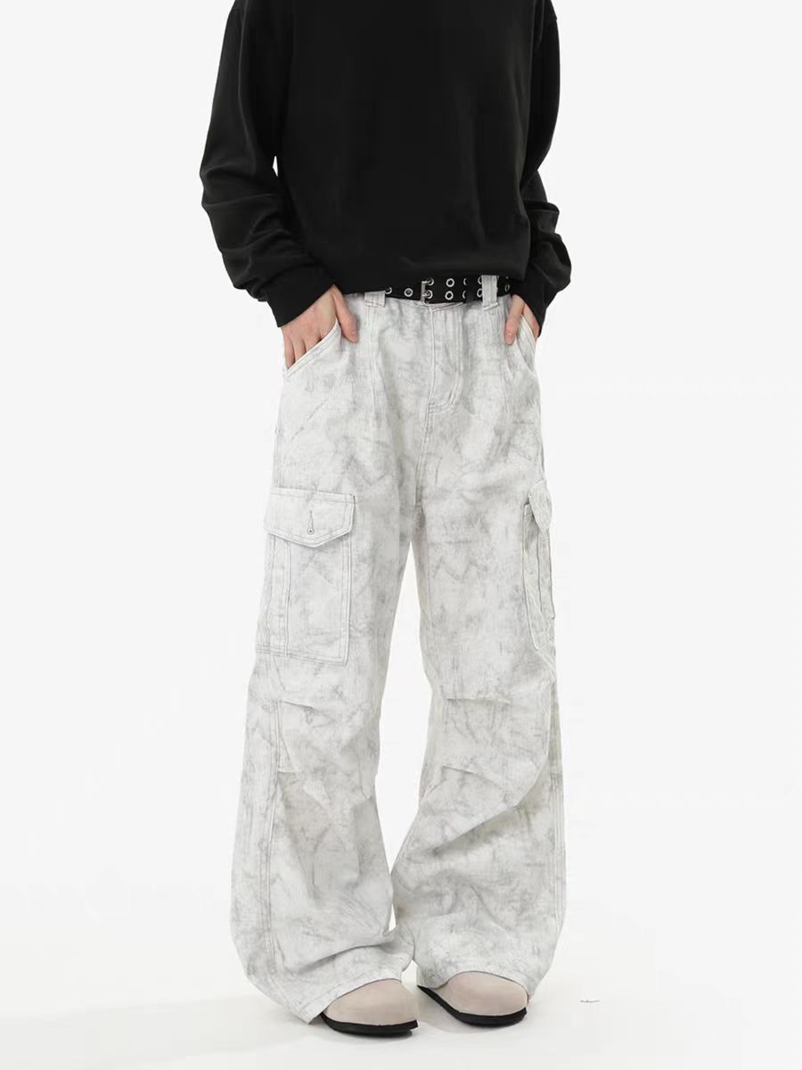 Japanese Brand × Jean Workwear tie-dye high street casual paratrooper trousers Size US 32 / EU 48 - 3 Thumbnail