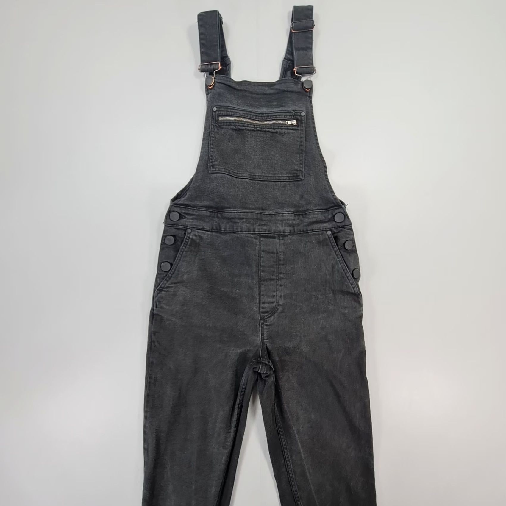 Whistles Whistles Denim Dungarees Black 27 Sleeveless Overalls Womens Regular Dungaree Cotton Blend Pockets Modern City 90s Theme Womens Size 27" / US 4 / IT 40 - 3 Thumbnail
