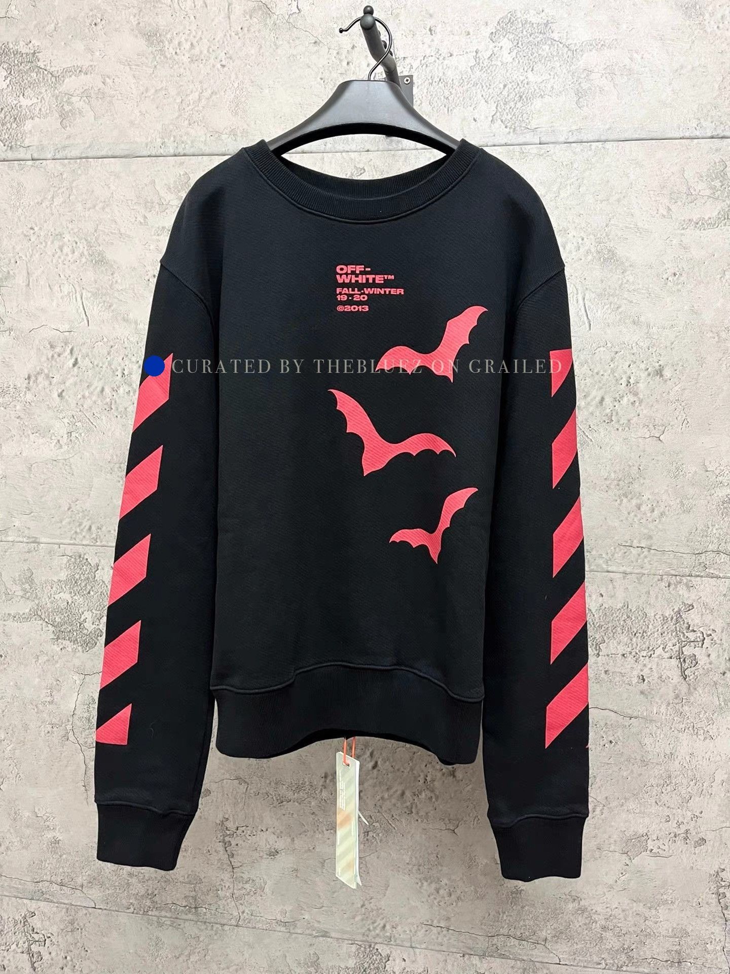 Off-White Black Bat Print Sweatshirt Size US S / EU 44-46 / 1 - 1 Thumbnail