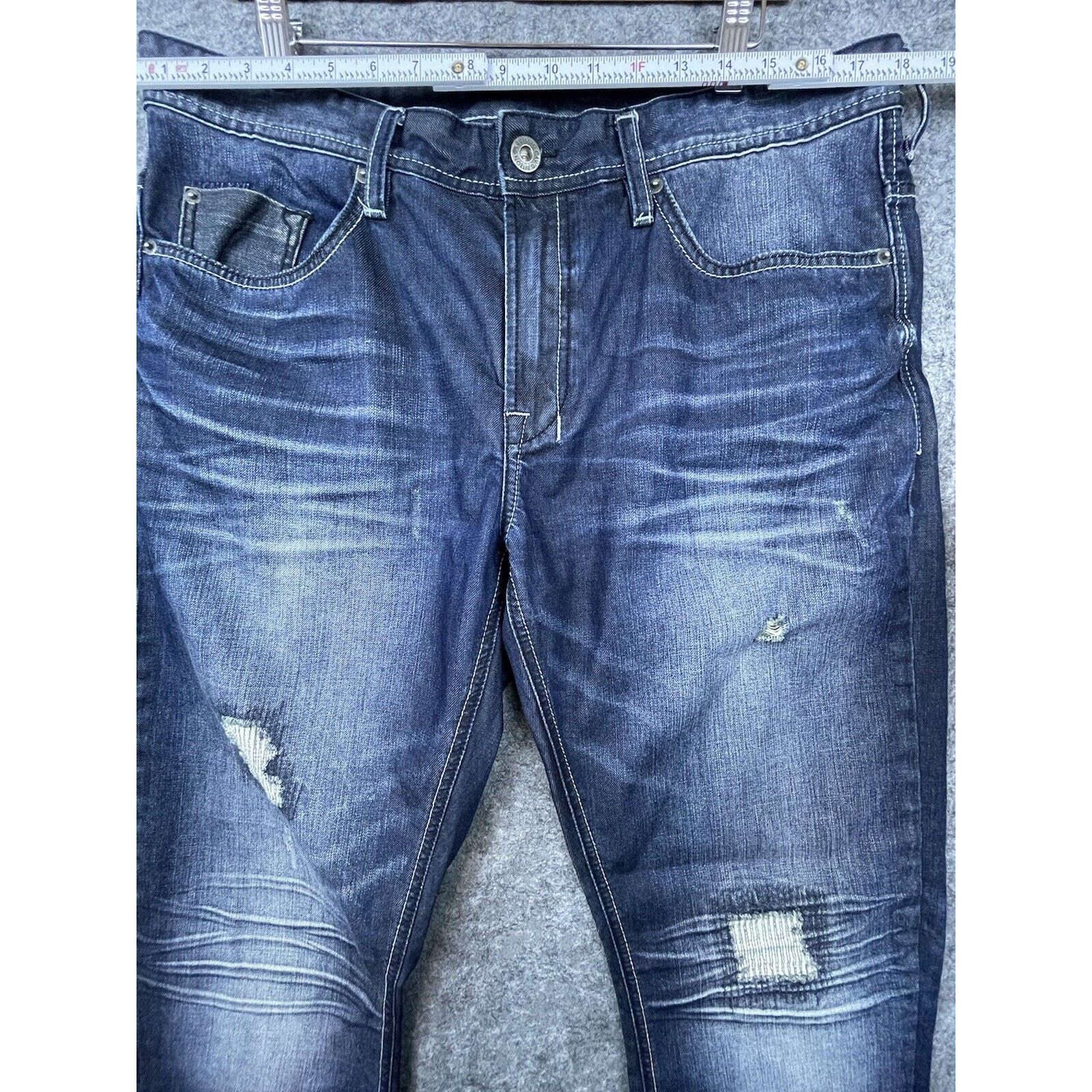 Buffalo David Bitton Buffalo David Bitton Jeans Mens 36 Driven Straight Distress Size US 36 / EU 52 - 3 Thumbnail