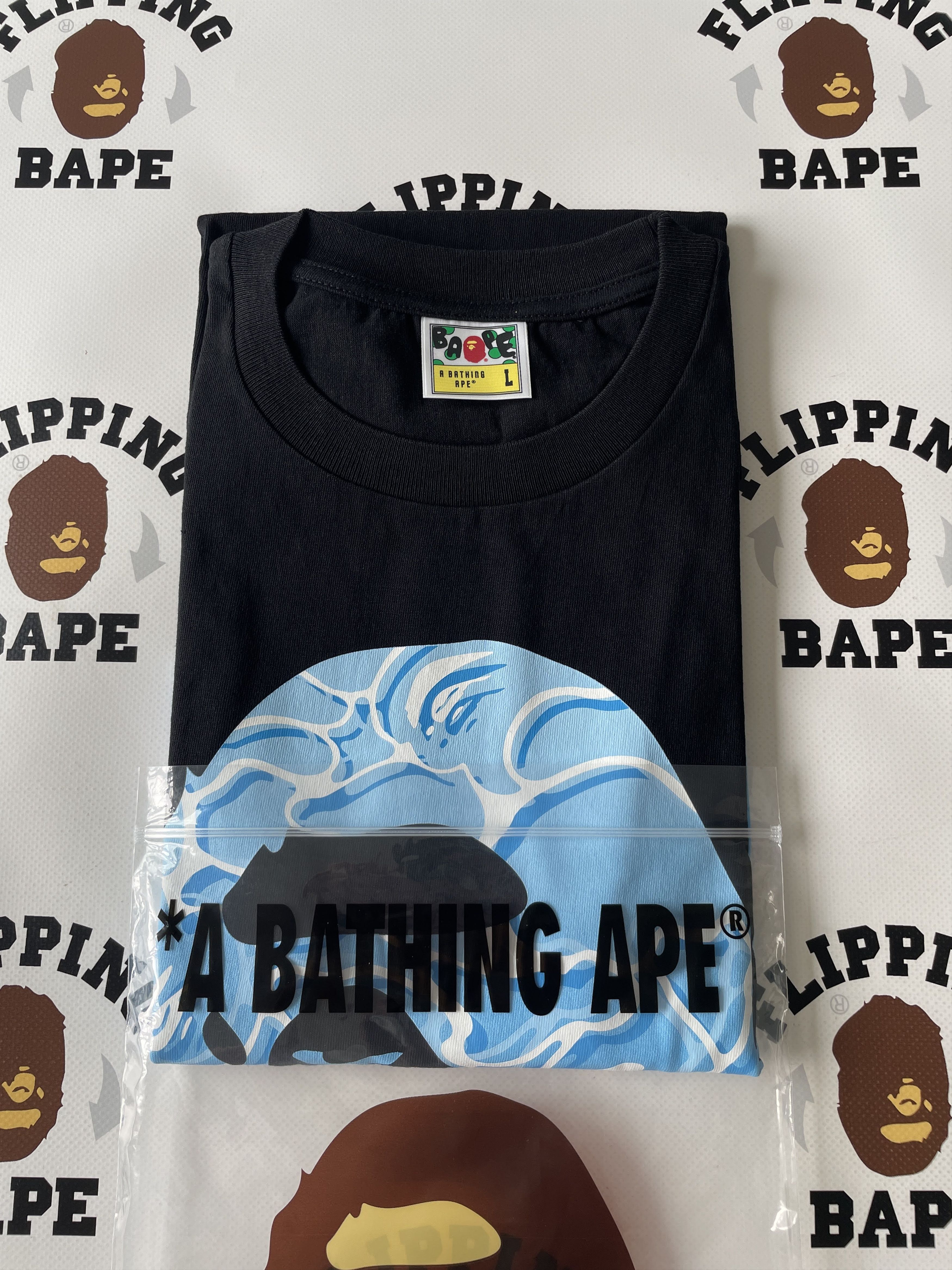 Bape ABC SEA SURFACE CAMO APE HEAD TEE Size US L / EU 52-54 / 3 - 7 Thumbnail