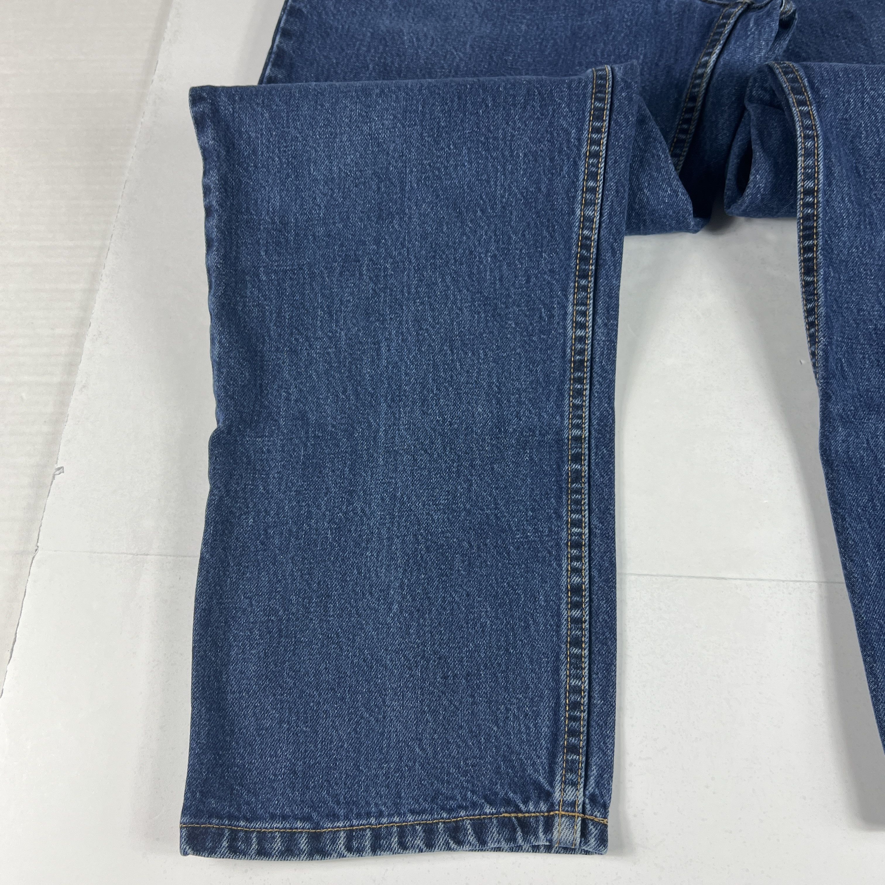 Levi's × Vintage Y2K Levi's Jeans 550 Relaxed Dark Blue Faded Cotton Denim Size US 34 / EU 50 - 6 Thumbnail