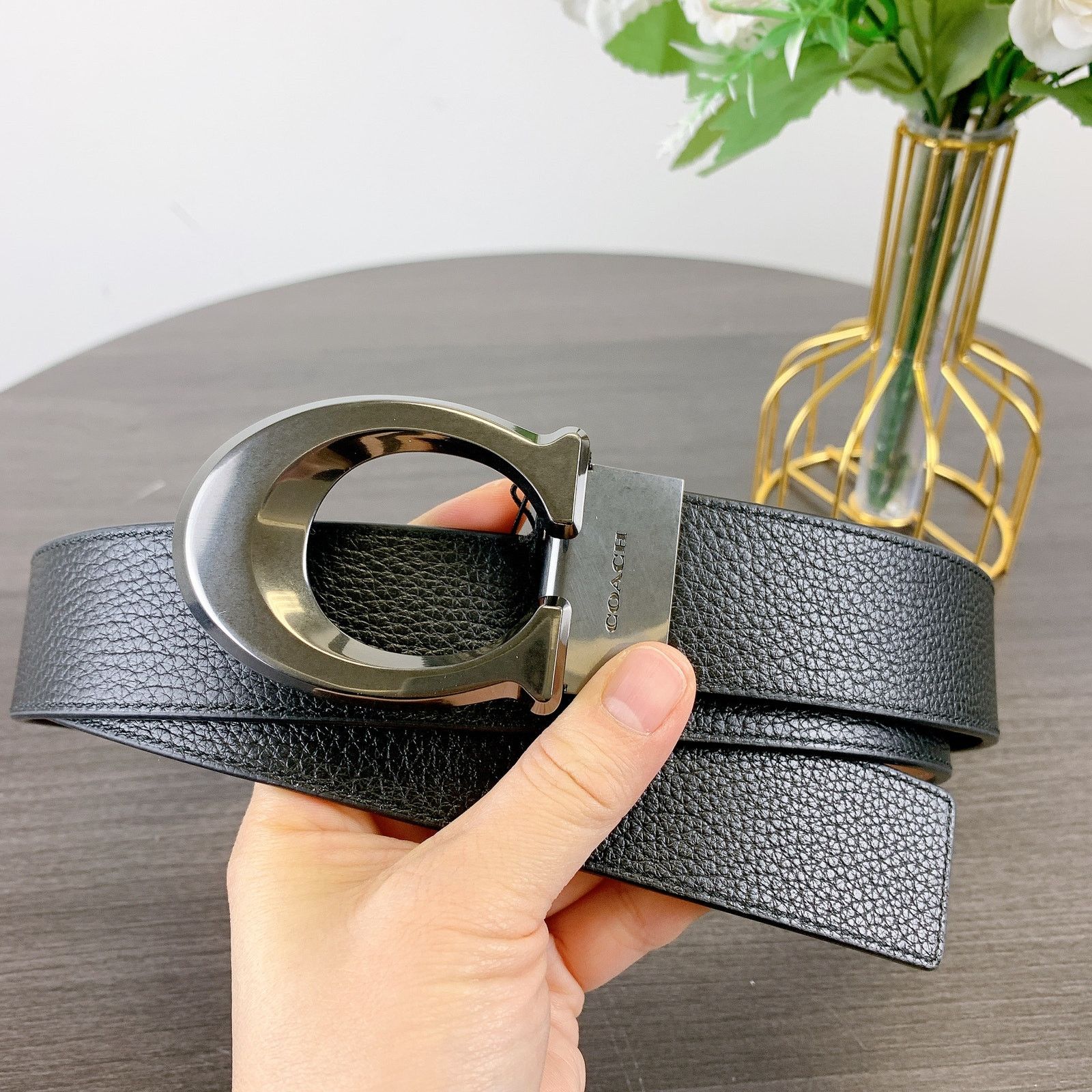 Coach Coach CQ013 Signature Buckle Cut Reversible Belt, 38 Mm Size ONE SIZE - 2 Thumbnail