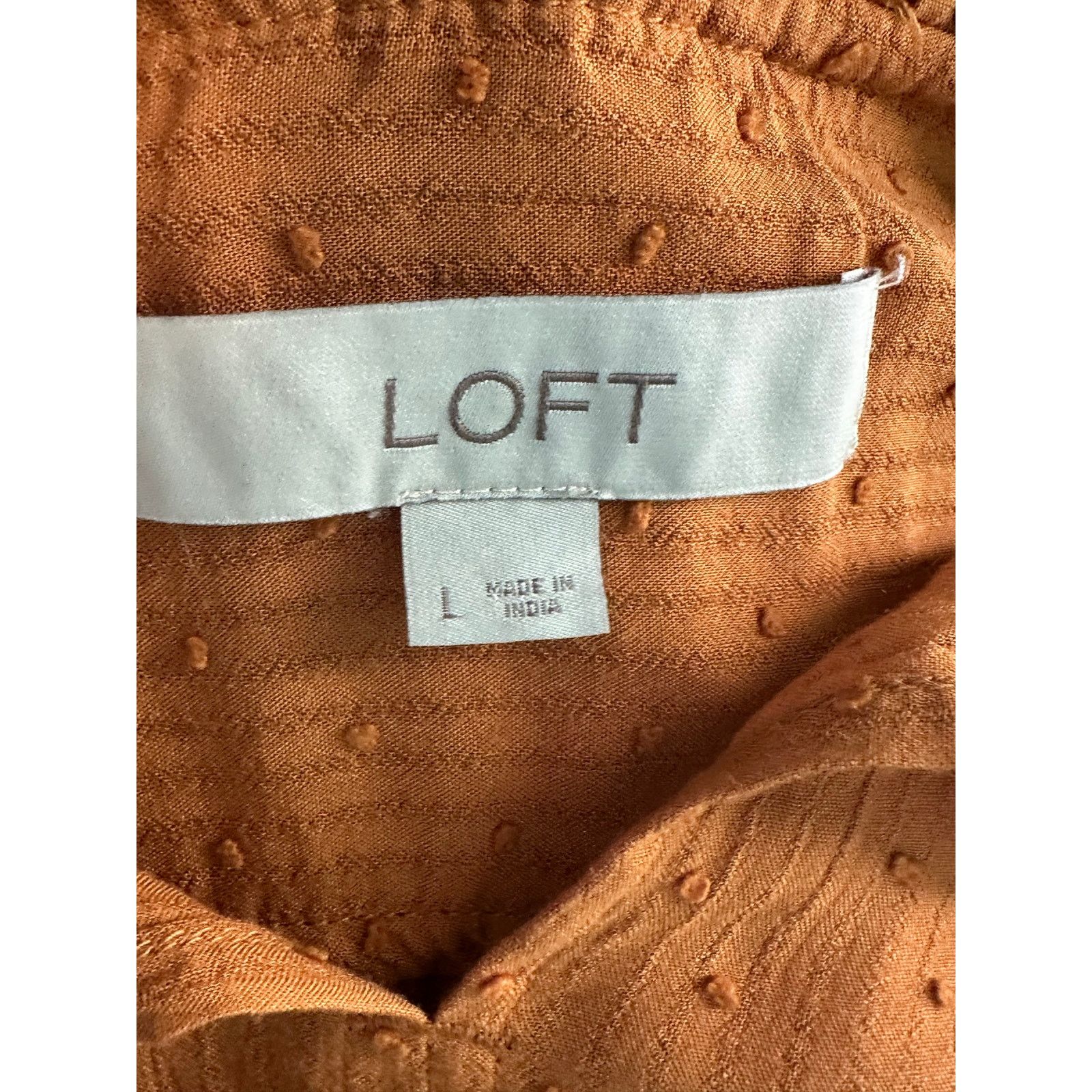 Loft Loft burnt orange long sleeves tunic blouse size large Size L / US 10 / IT 46 - 3 Thumbnail