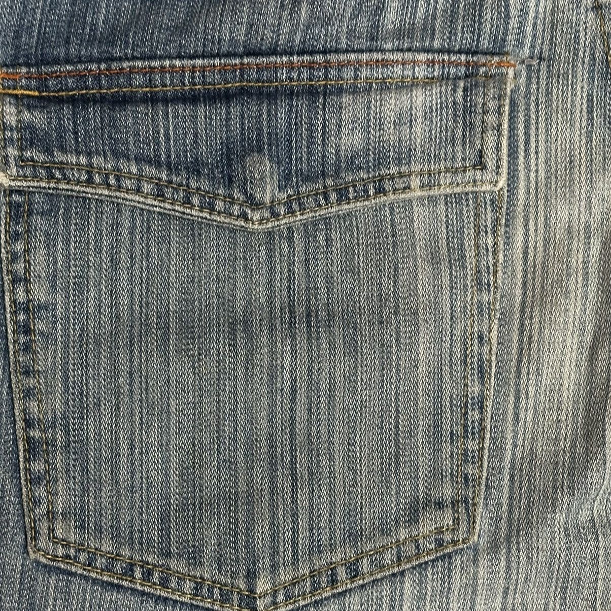 Other Vintage Baggy Distressed Blue Stripe Denim Jeans Size US 34 / EU 50 - 5 Thumbnail