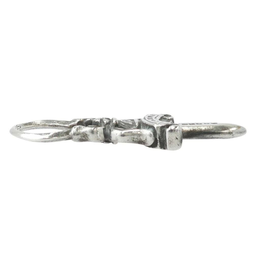 CHROME HEARTS #5 DAGGER ZIP 2 PENDANT TOP silver