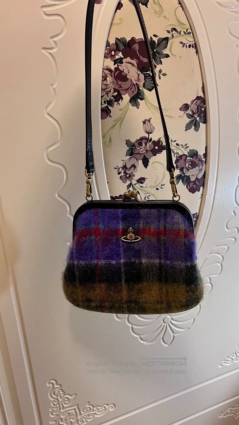 Vivienne Westwood Vivienne Westwood size os Checkered shoulder bag, purple wi Size ONE SIZE - 7 Thumbnail
