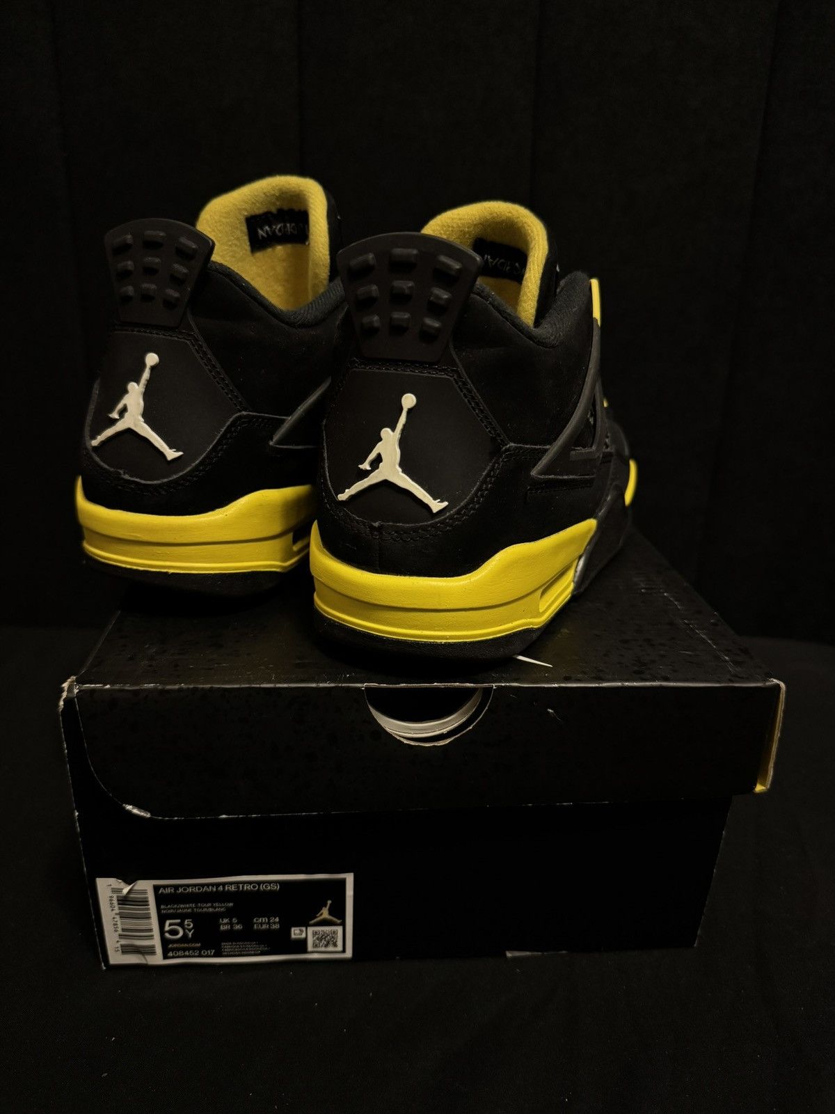 Jordan Brand Jordan 4 Retro “Thunder” GS Size 6 Size US 5.5 / EU 38 - 5 Thumbnail