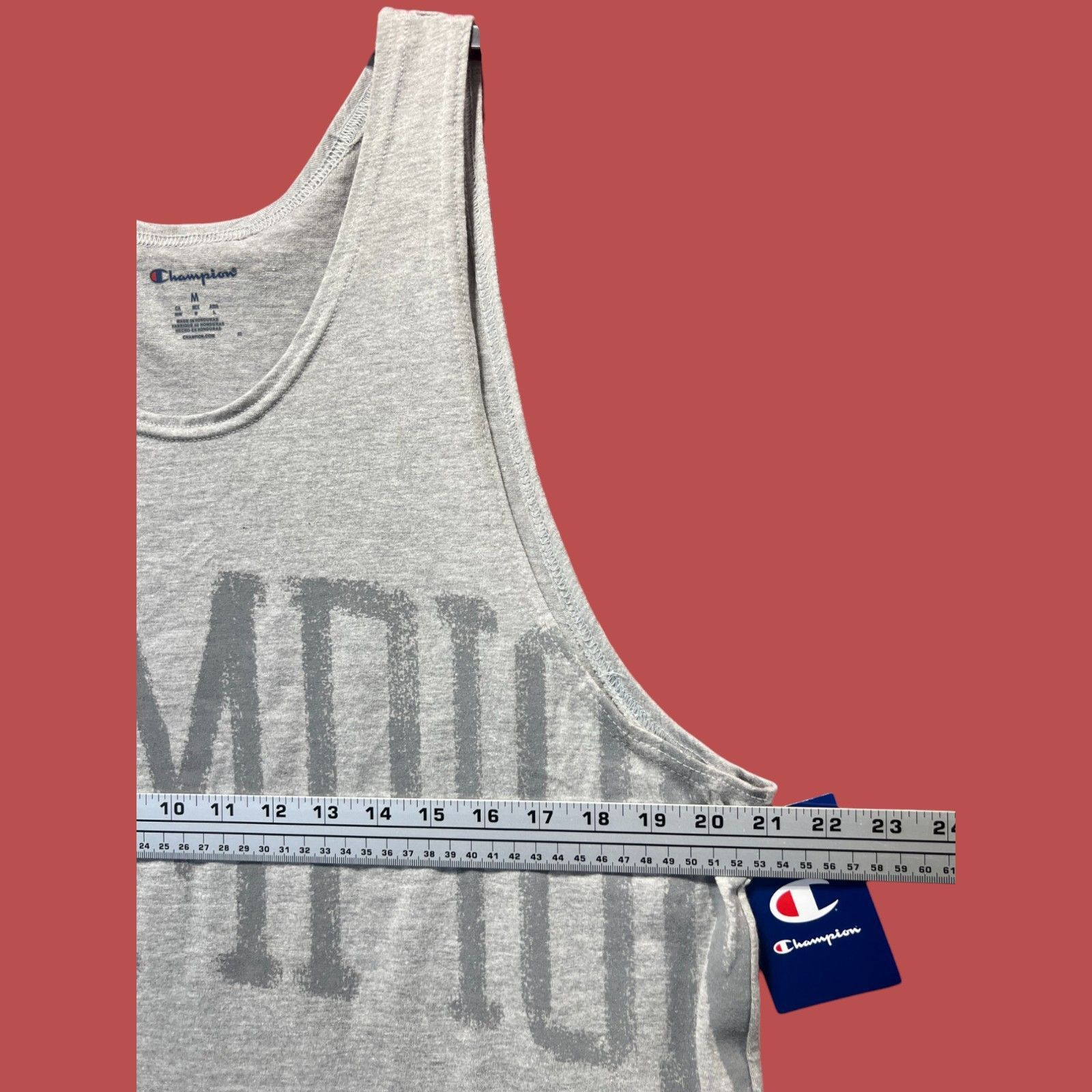 Champion Champion - Men's Round Neck Sleeveless Tank Top - Gray - Med Size US M / EU 48-50 / 2 - 6 Thumbnail