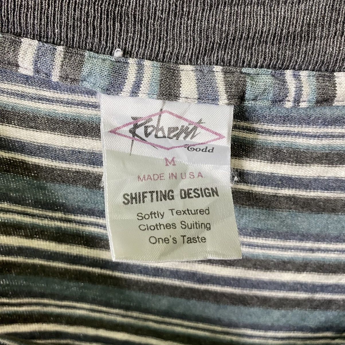 Vintage Vintage 1990s Robert Stripes Tee Made in USA Crispy Cotton Size US L / EU 52-54 / 3 - 3 Thumbnail