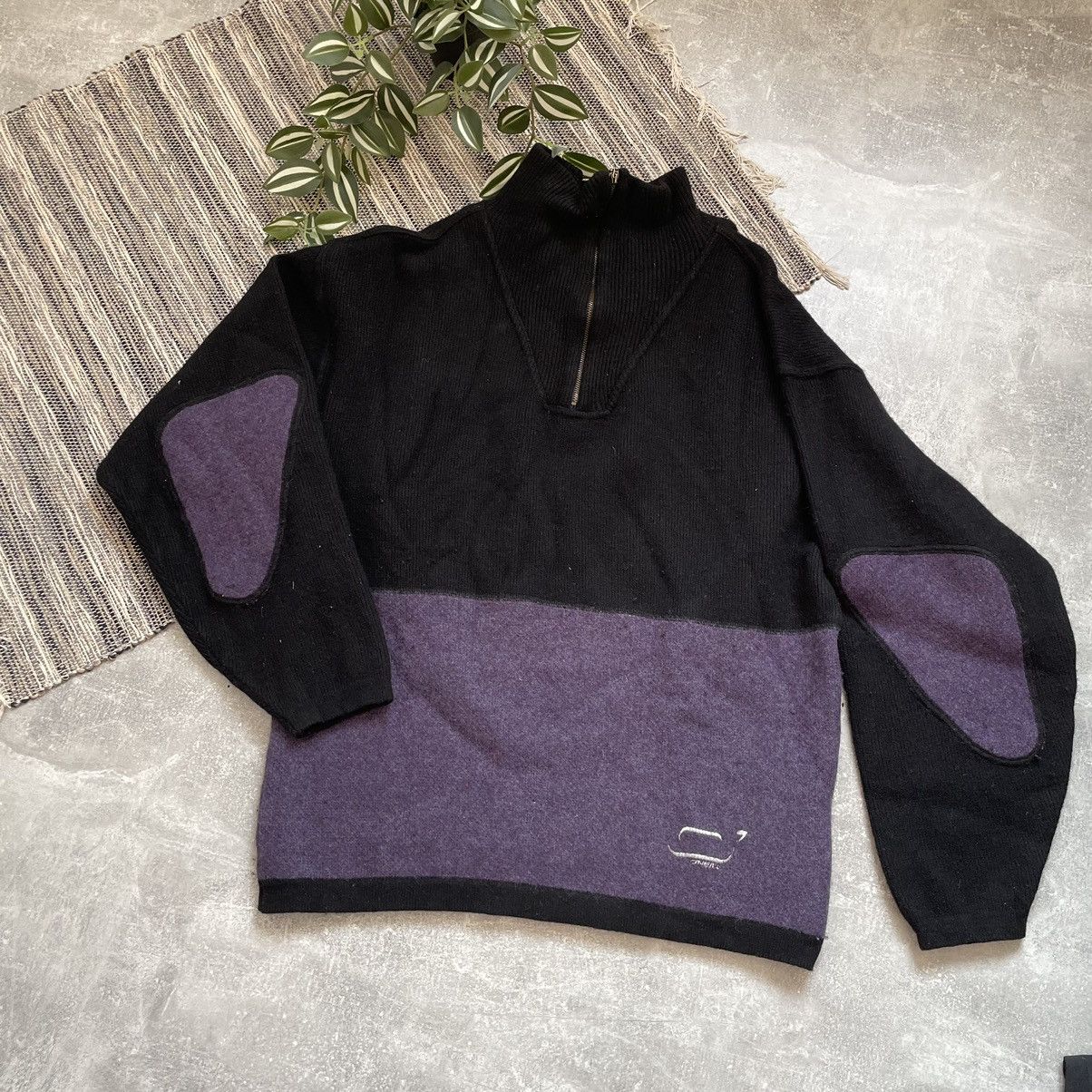 O'Neill Crazy 🥶 ONEIL 90s BIG LOGO SWEATER surf knit cardigan wool Size US L / EU 52-54 / 3 - 4 Thumbnail
