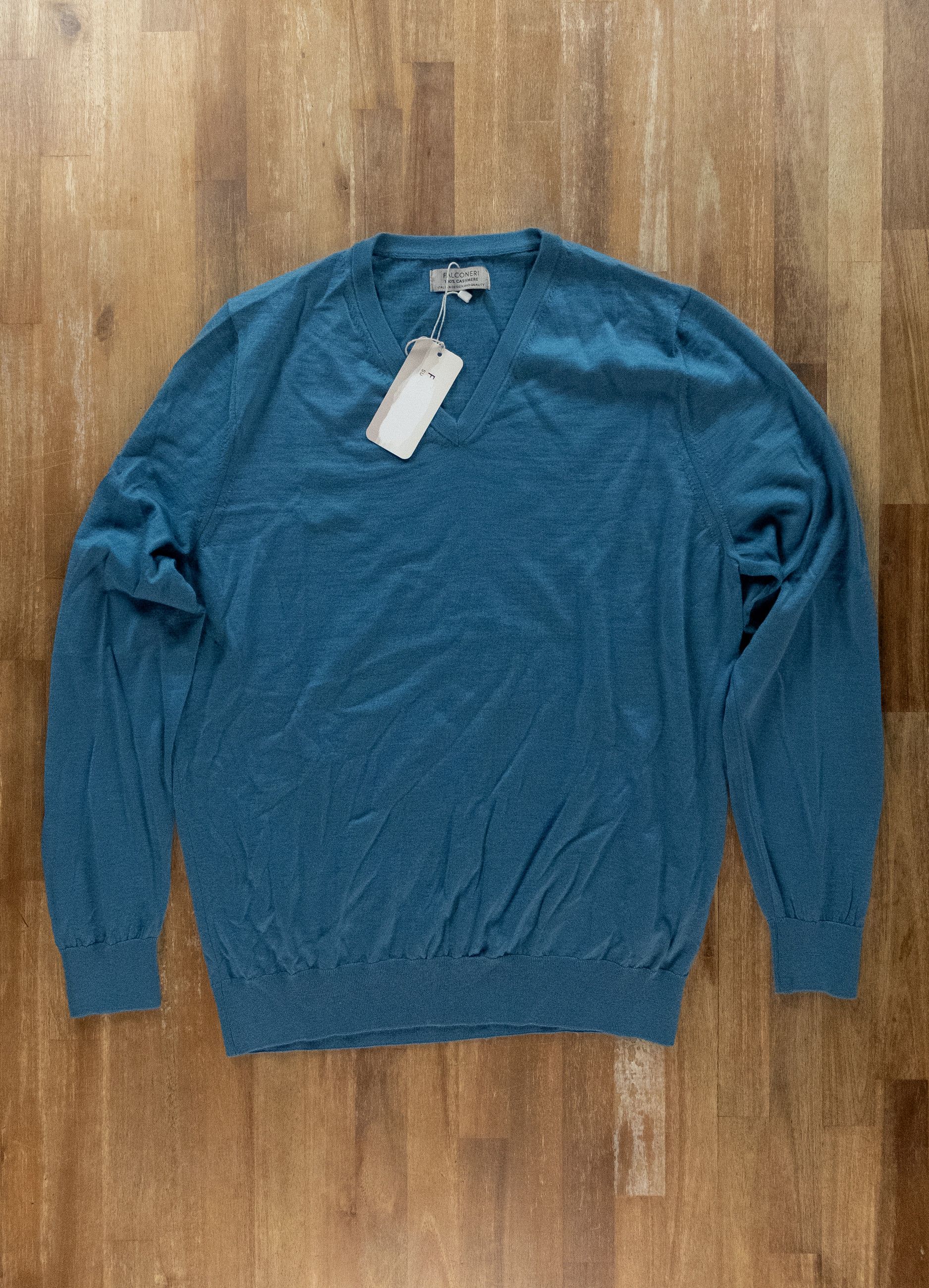 Other FALCONERI blue cashmere v-neck sweater XL Size US XL / EU 56 / 4 - 1 Thumbnail