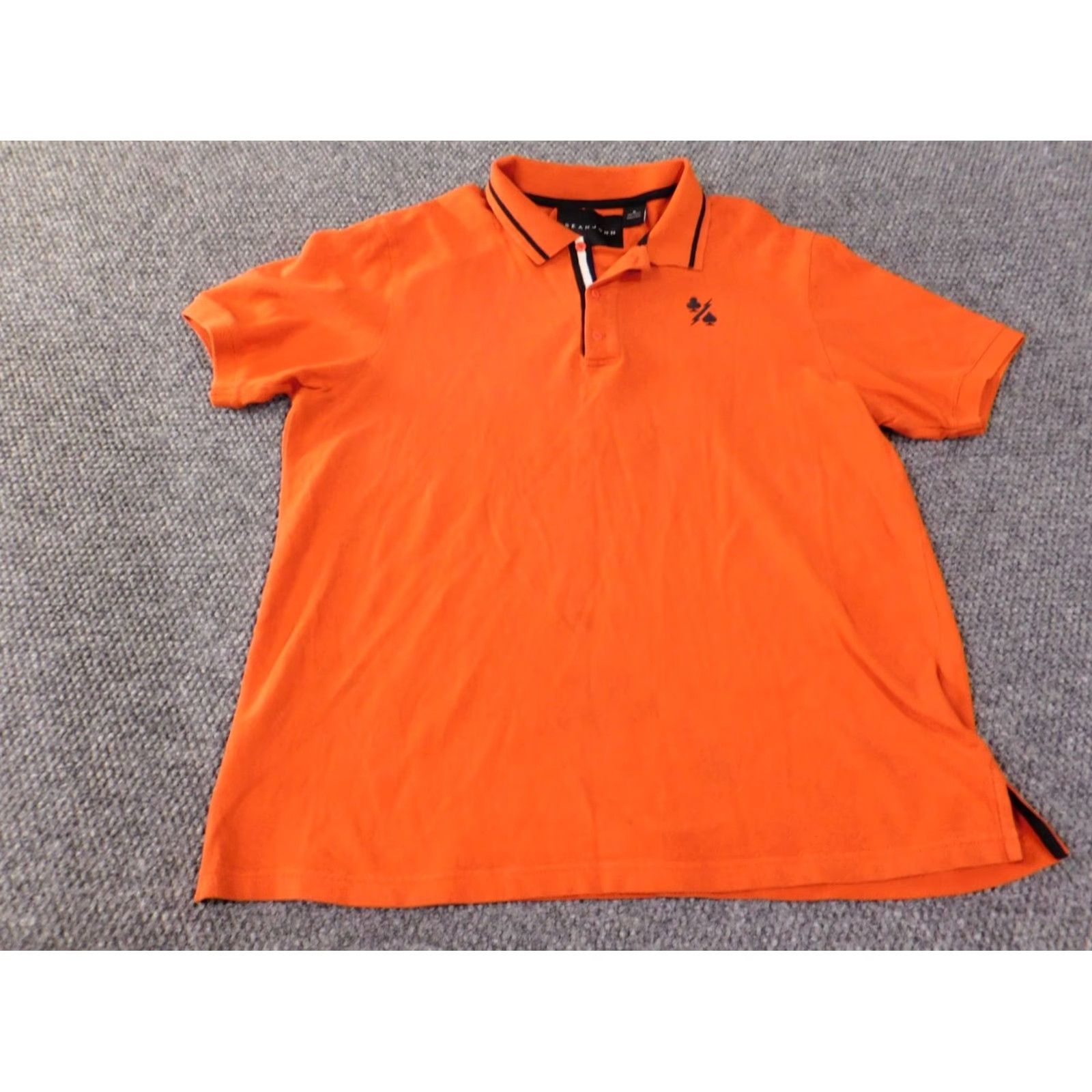 Sean John Sean John Polo Shirt XL Orange Mens Button-Down Short Sleeve Retro Golf 100% Cotton Big & Tall Mens Size US XL / EU 56 / 4 - 5 Thumbnail