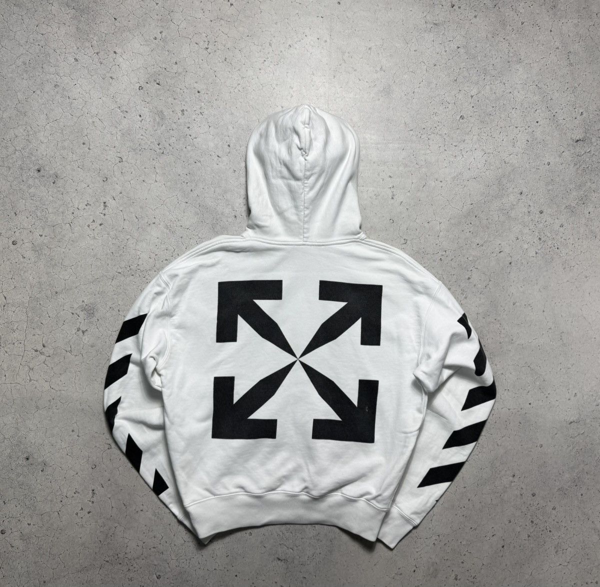 Off-White Off-White Mona Lisa Luxury Big Logo Hoodie White Size XS Size US XS / EU 42 / 0 - 15 Thumbnail