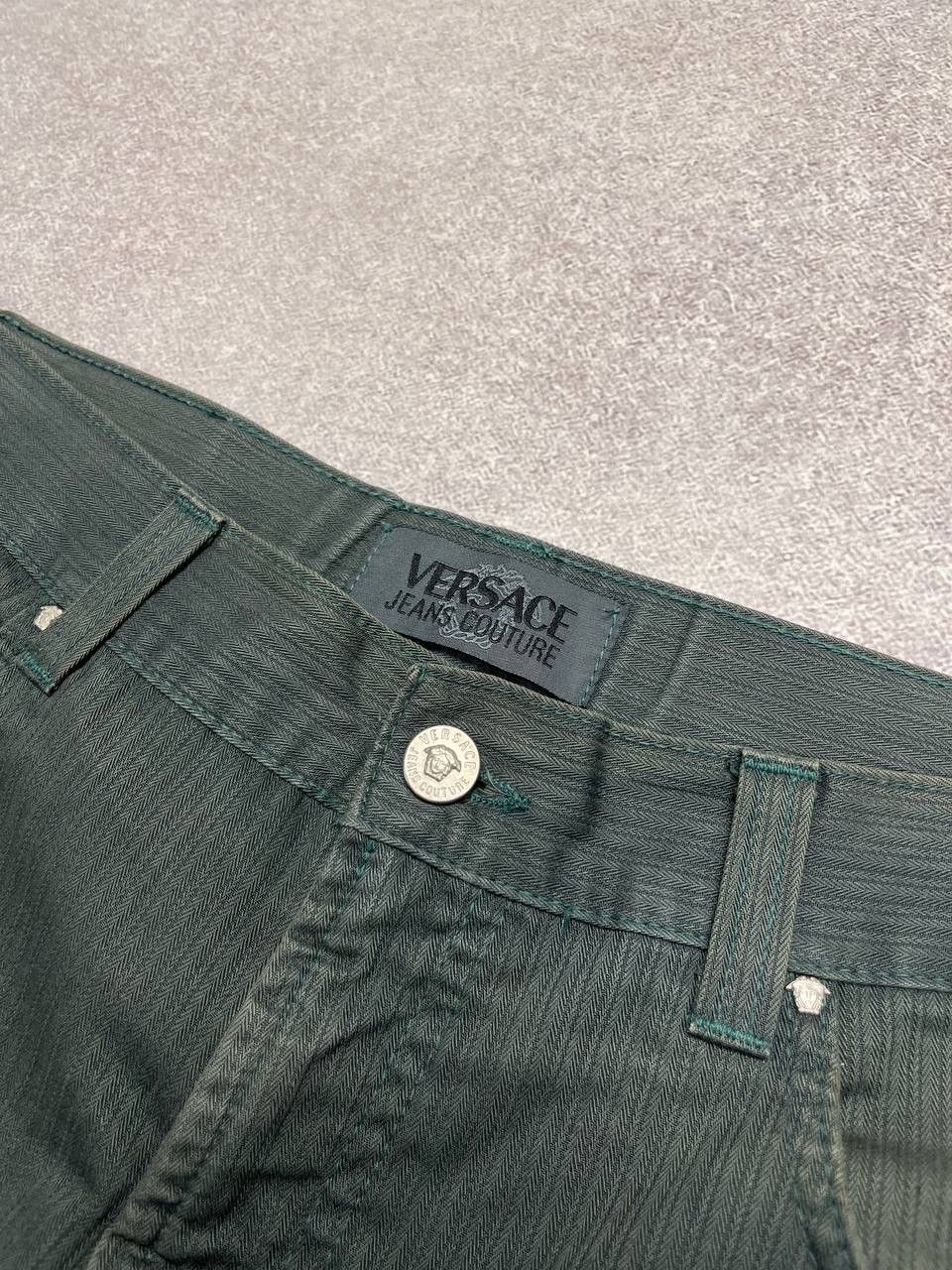 Versace × Vintage Vintage Versace Medusa Baggy Denim Jeans Y2K Flared 36 Size US 36 / EU 52 - 4 Thumbnail