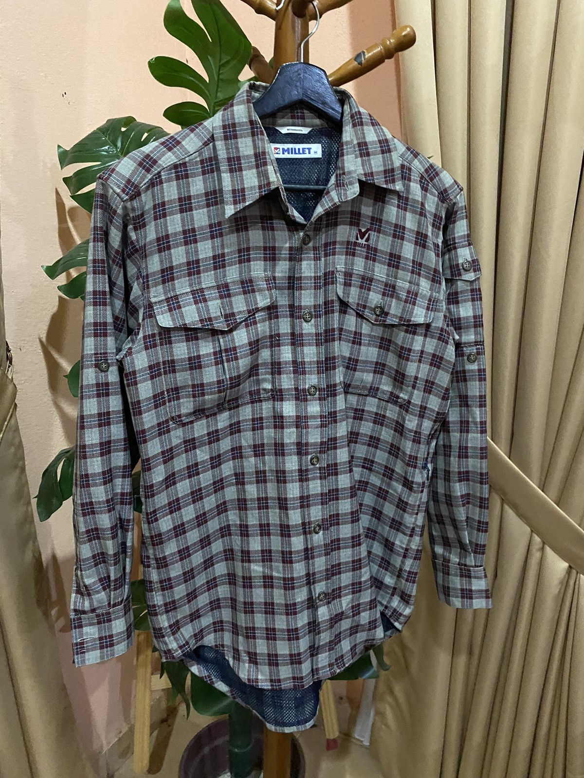 Vintage Vintage Millet Plaid Outdoor Shirt Breathable Lightweight Size US M / EU 48-50 / 2 - 3 Thumbnail