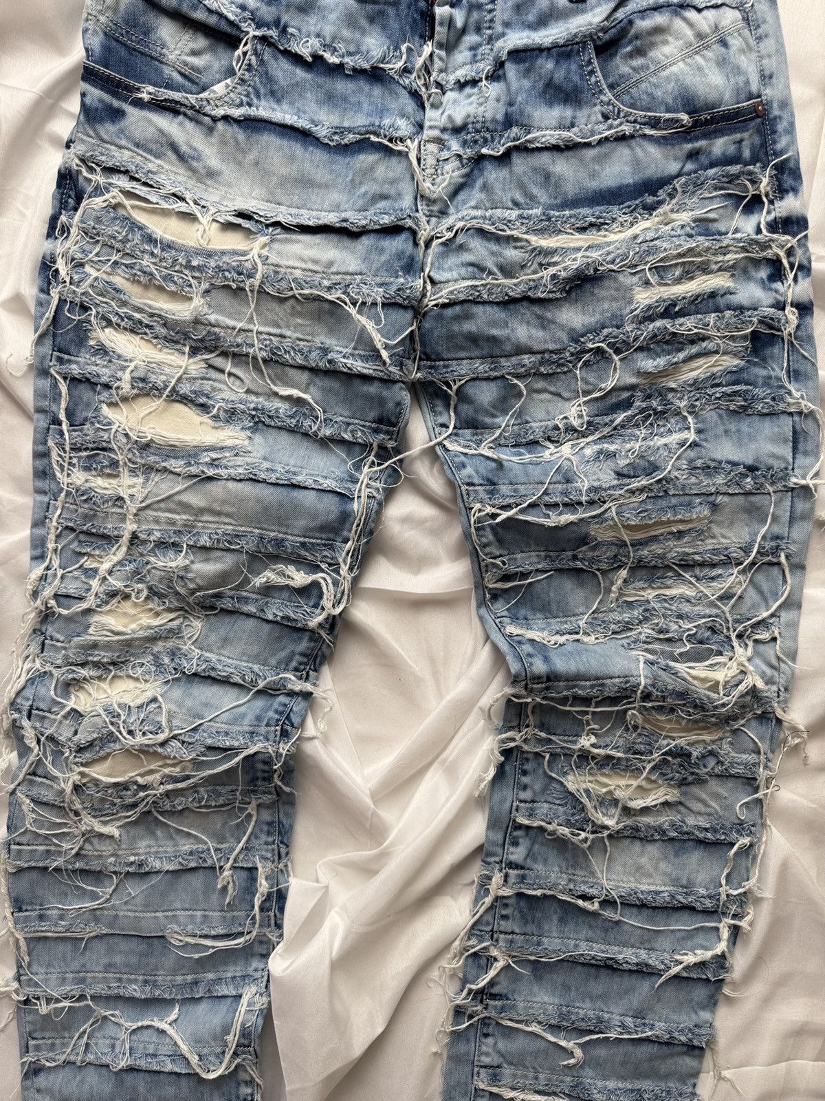 If Six Was Nine Cipo & Baxx Avant Garde Punk Ripped Distressed Jeans Size US 30 / EU 46 - 4 Thumbnail