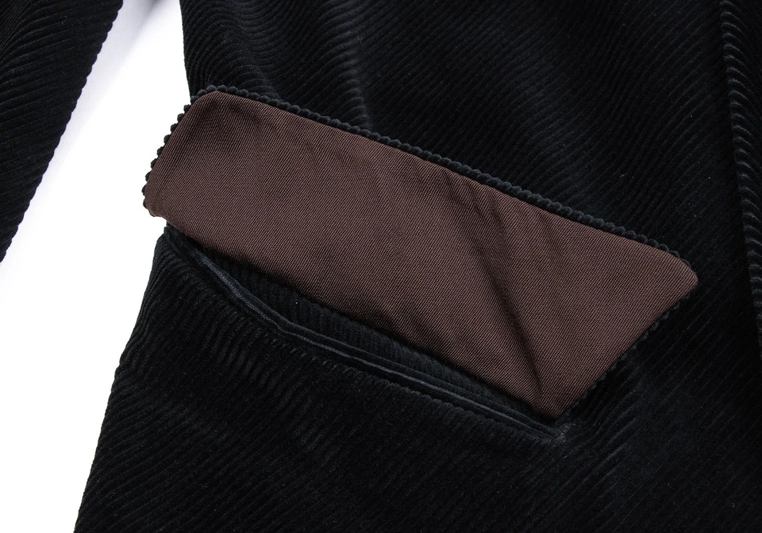 Jean Paul Gaultier Cotton Corduroy Peak Lapel Double Jacket in Black Size 50 Size US M / EU 48-50 / 2 - 11 Thumbnail