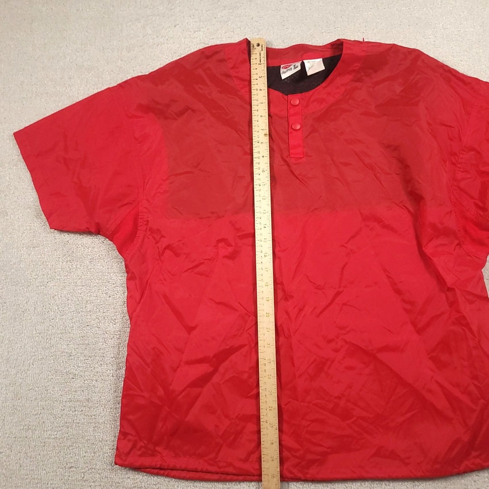 Vintage VINTAGE Rawlings Windbreaker Shirt Men’s L Red Pitching Warm Up Jacket Short Sleeve Size US L / EU 52-54 / 3 - 5 Thumbnail