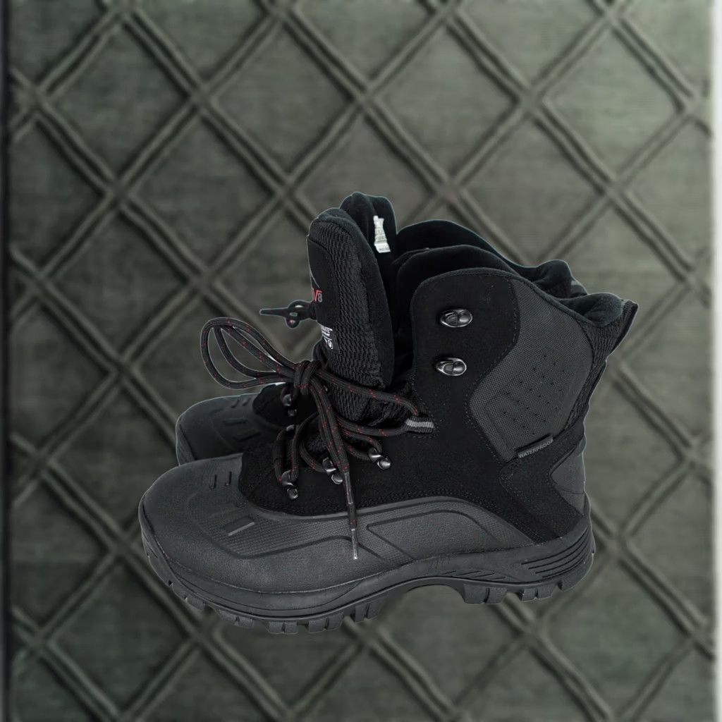 Vintage Norti V8 Boots Adult 9.5 Black Leather Winter Thinsulate Mens Boots Size US 9 / EU 42 - 1 Thumbnail