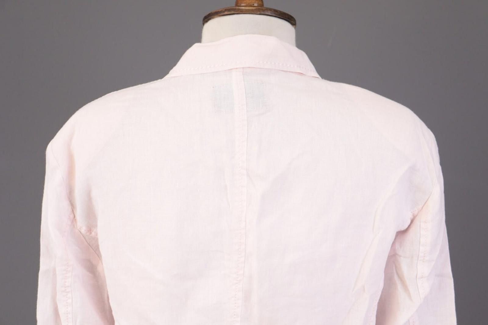 Oscar De La Renta Oska Pink 100% Linen Multipockets Cargo Blazer Jacket Size 3 Size M / US 6-8 / IT 42-44 - 8 Thumbnail